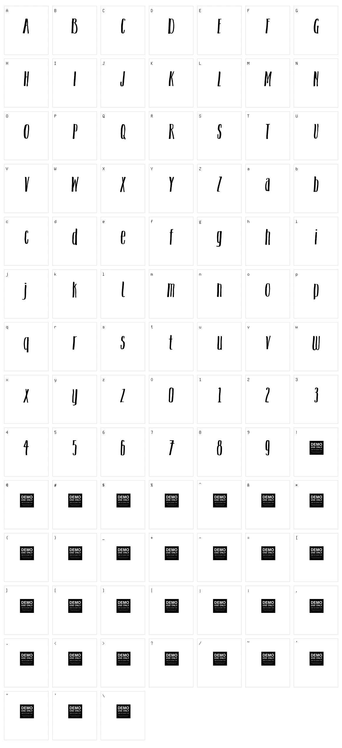 Spot Light Character Set