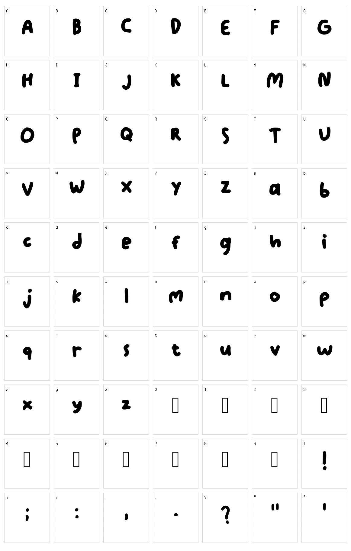 Sprinkle Character Set