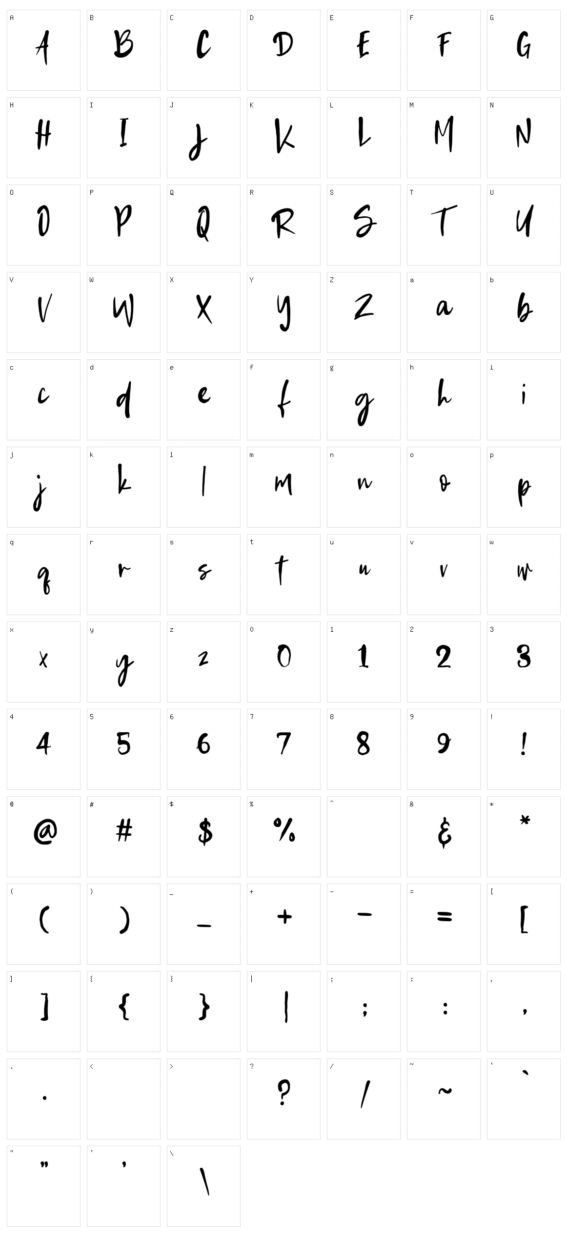 Stambaugh Character Set