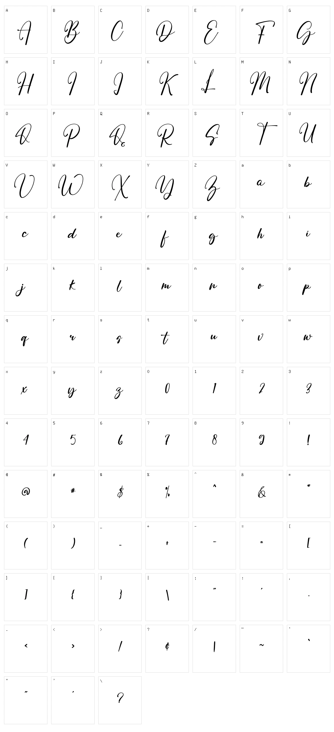 Staring Character Set