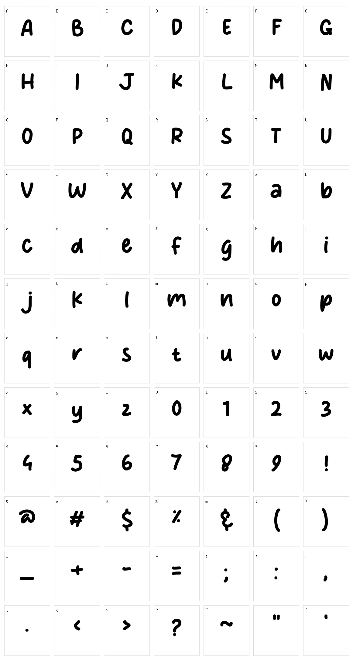 Starla Character Set