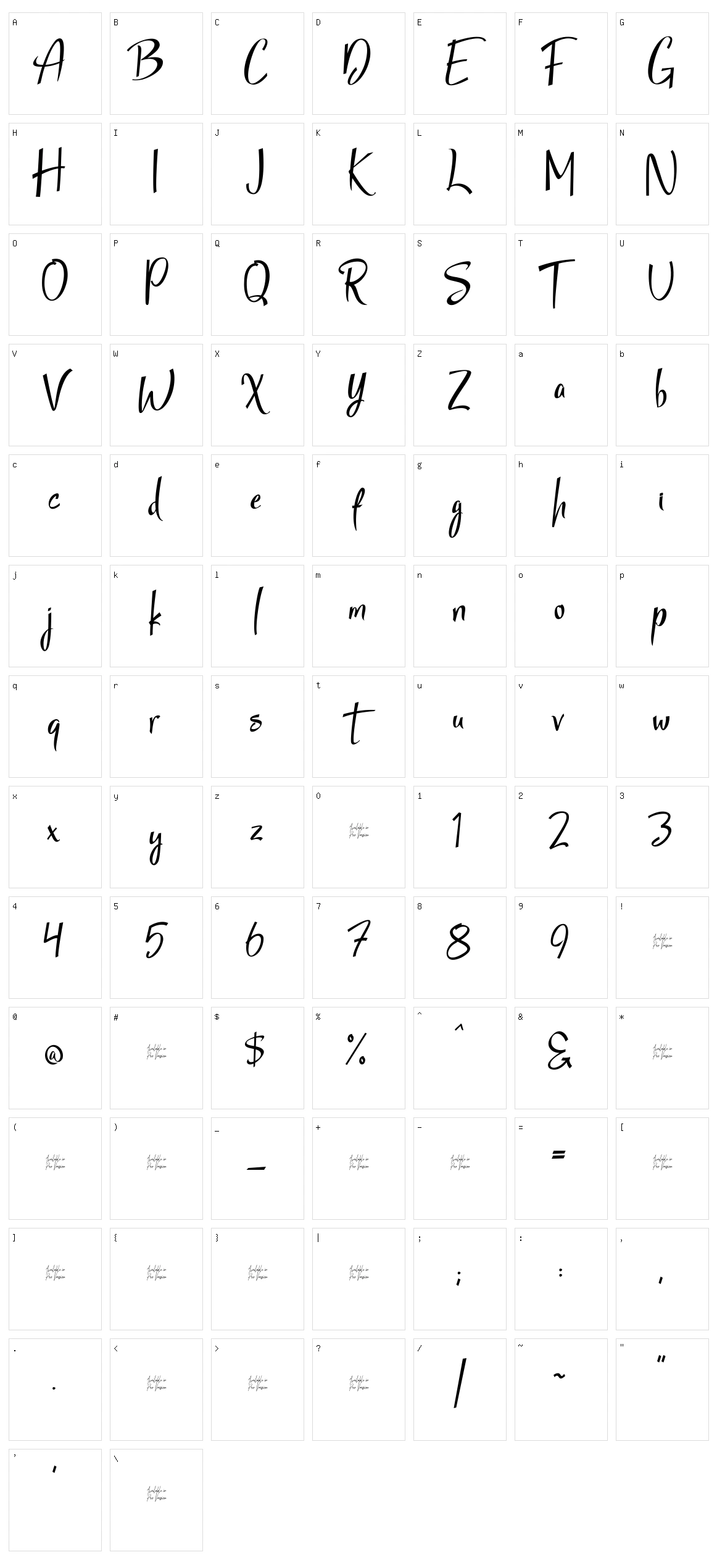 StarmiX Character Set