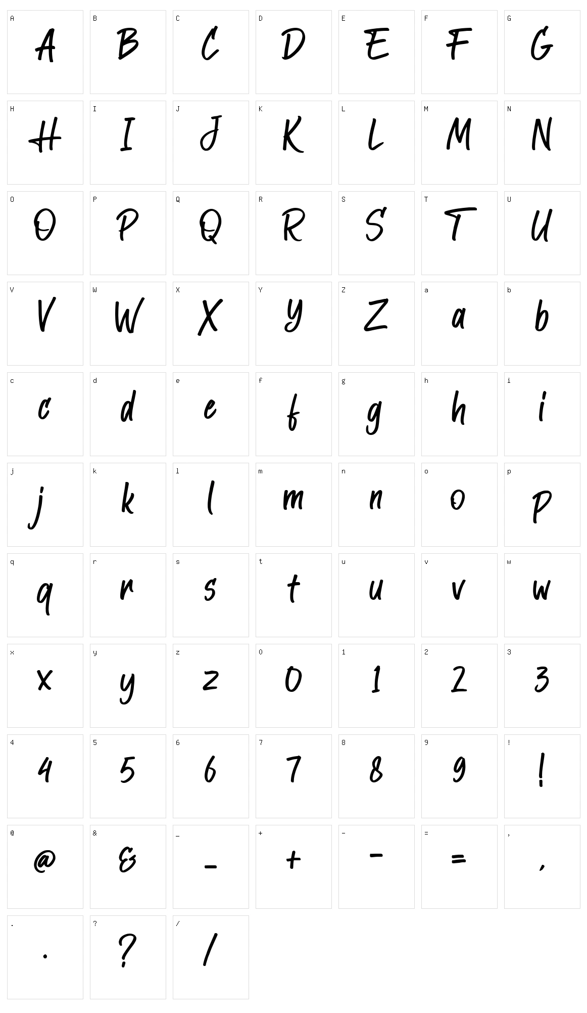 StarTrack Character Set