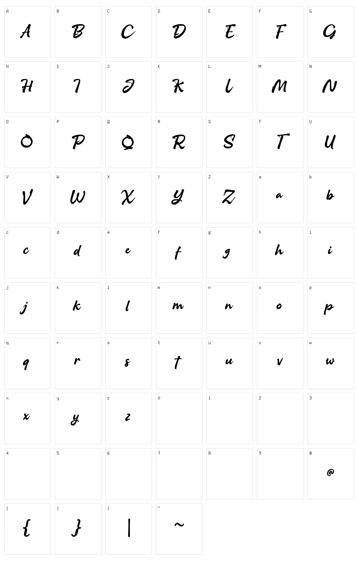 Stay Home Script Character Set