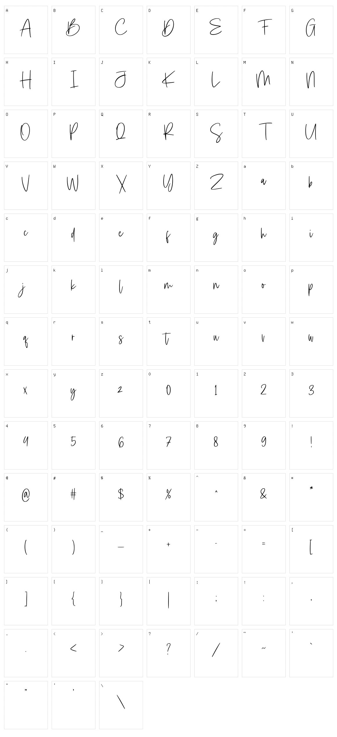 Staylight Character Set