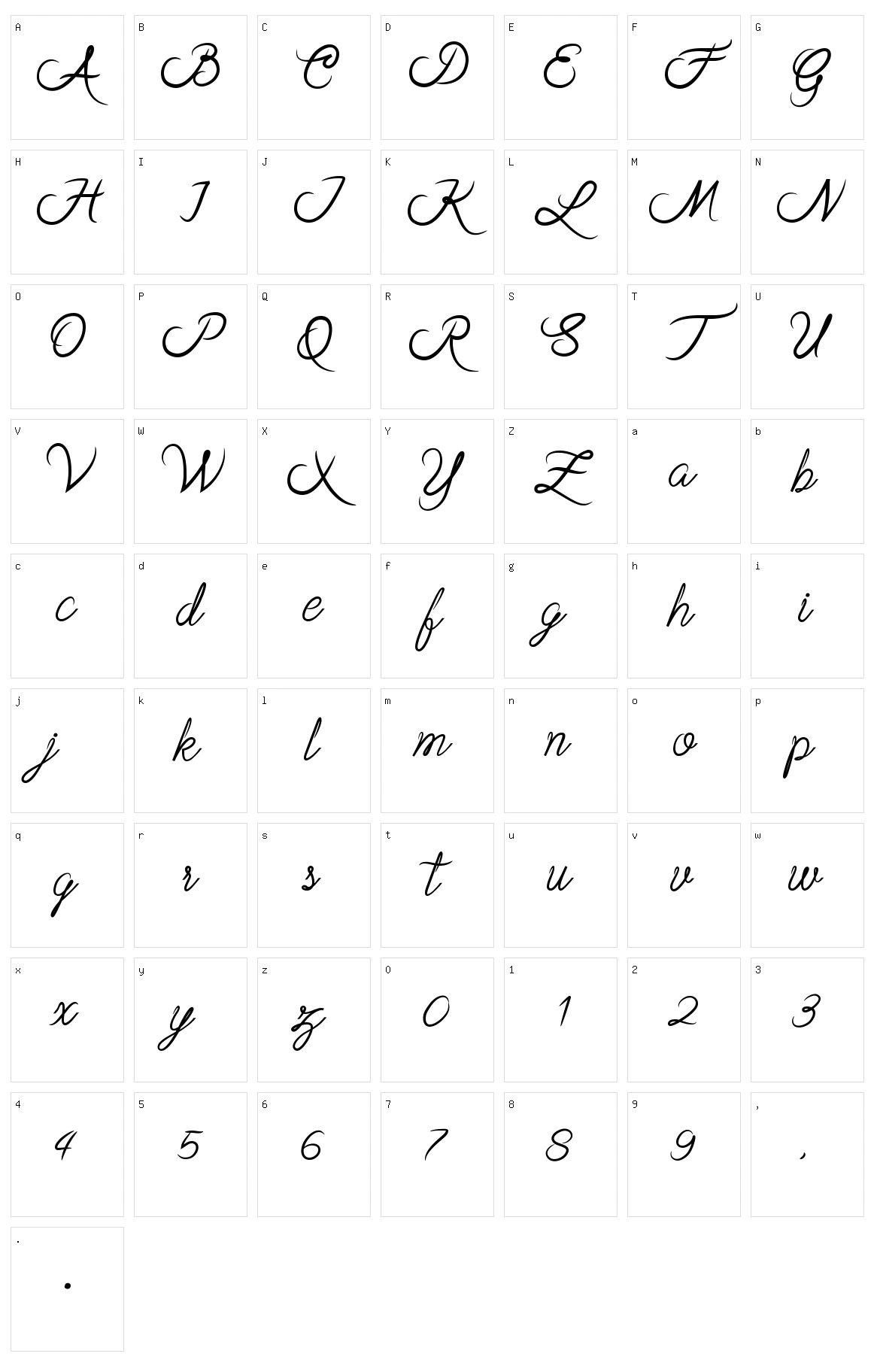 Stela Character Set