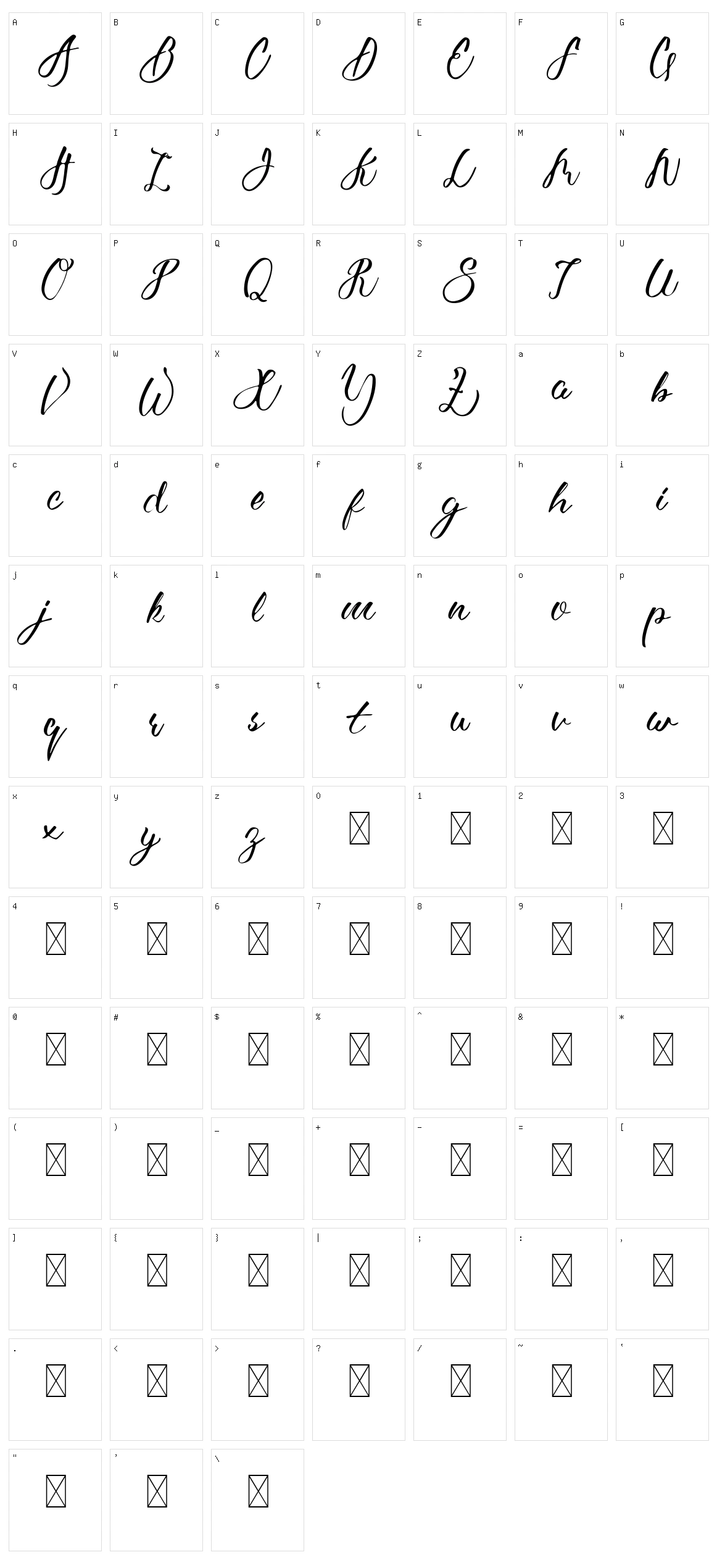 Sterling Character Set