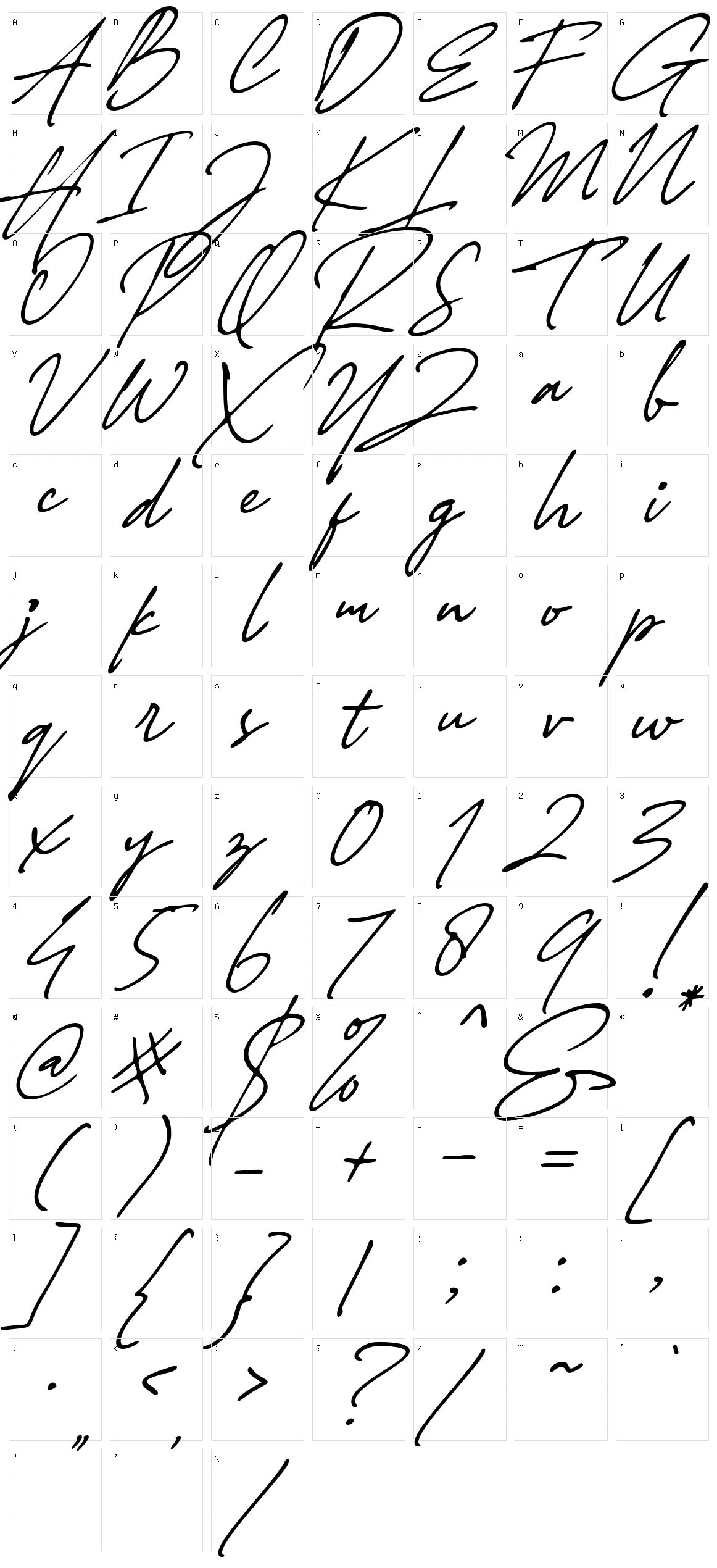 Sterling Heights Character Set