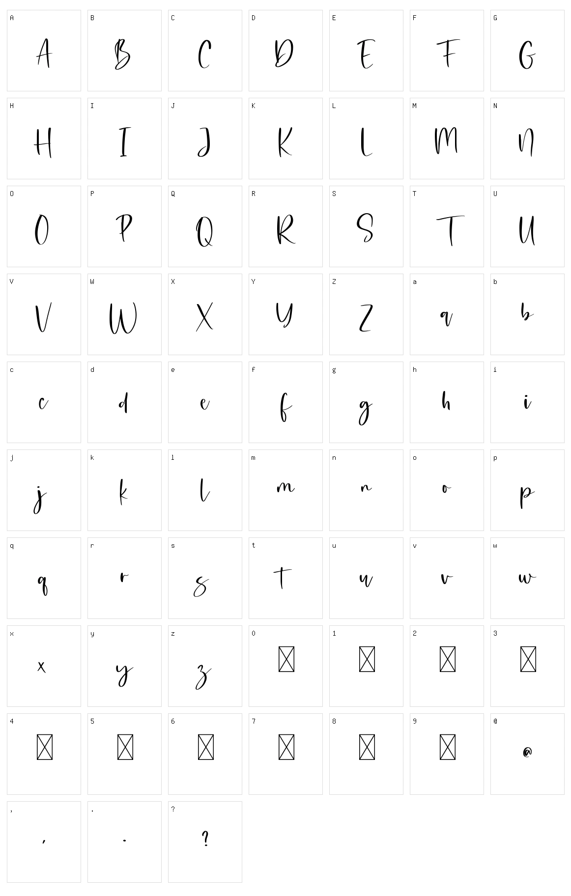 Stinclair Character Set