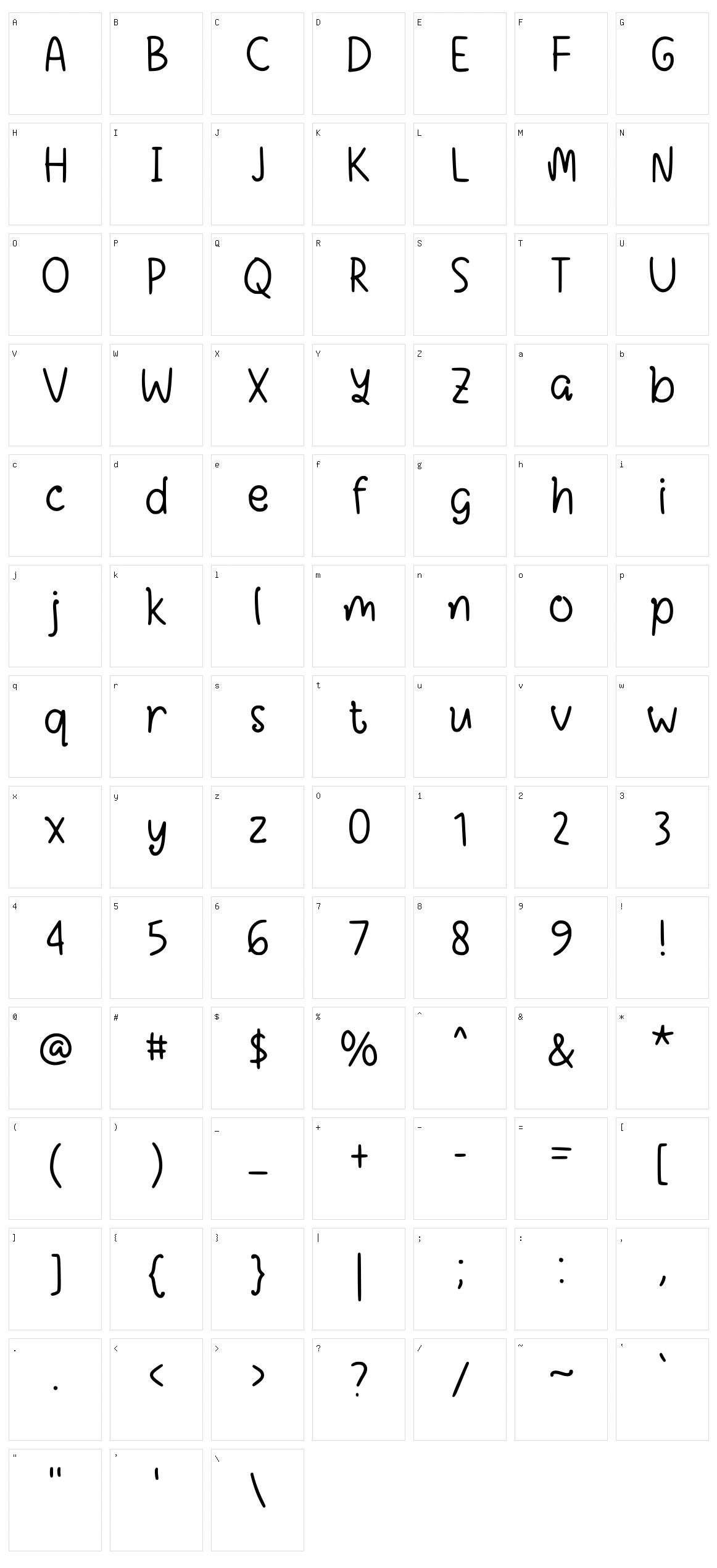 Stokelie Character Set