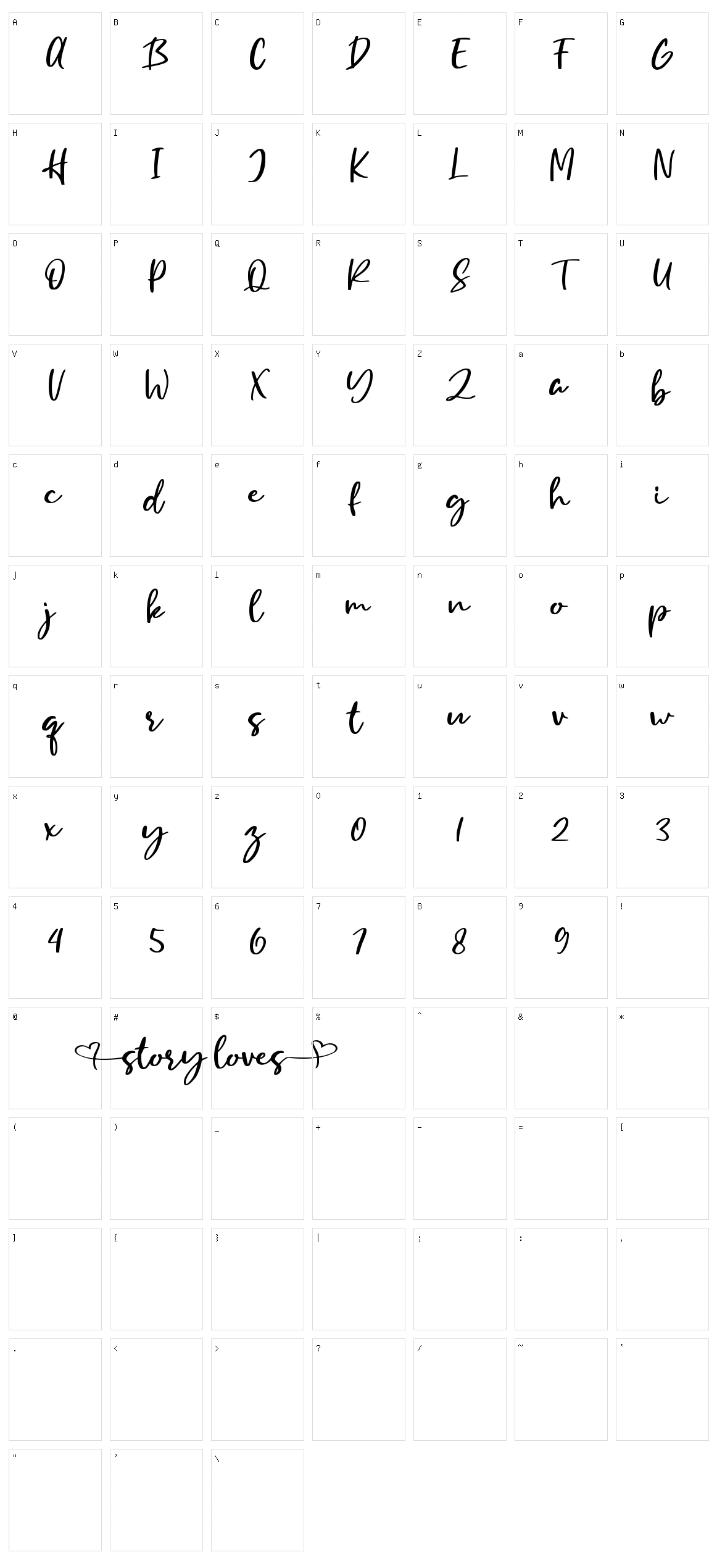 Story Loves Character Set