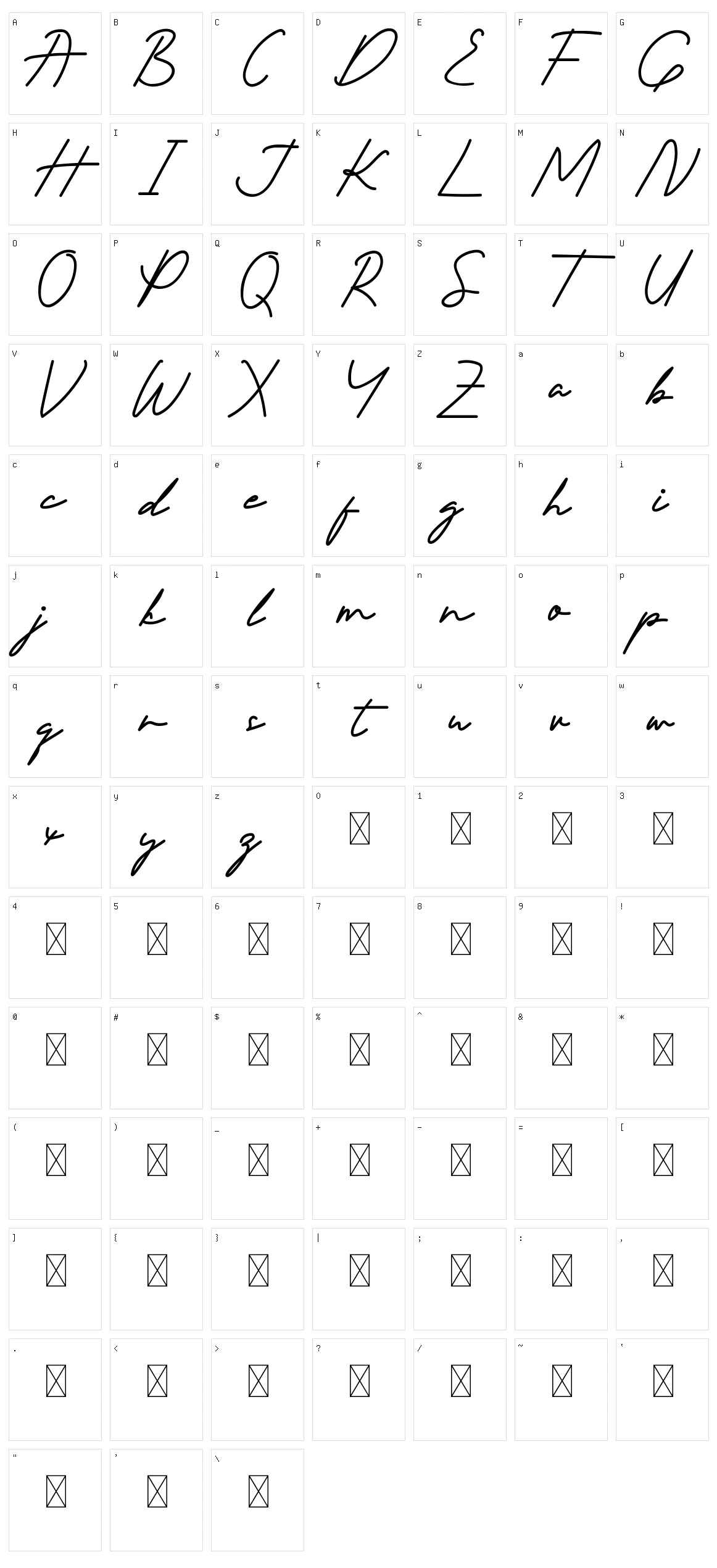 Storywise Character Set