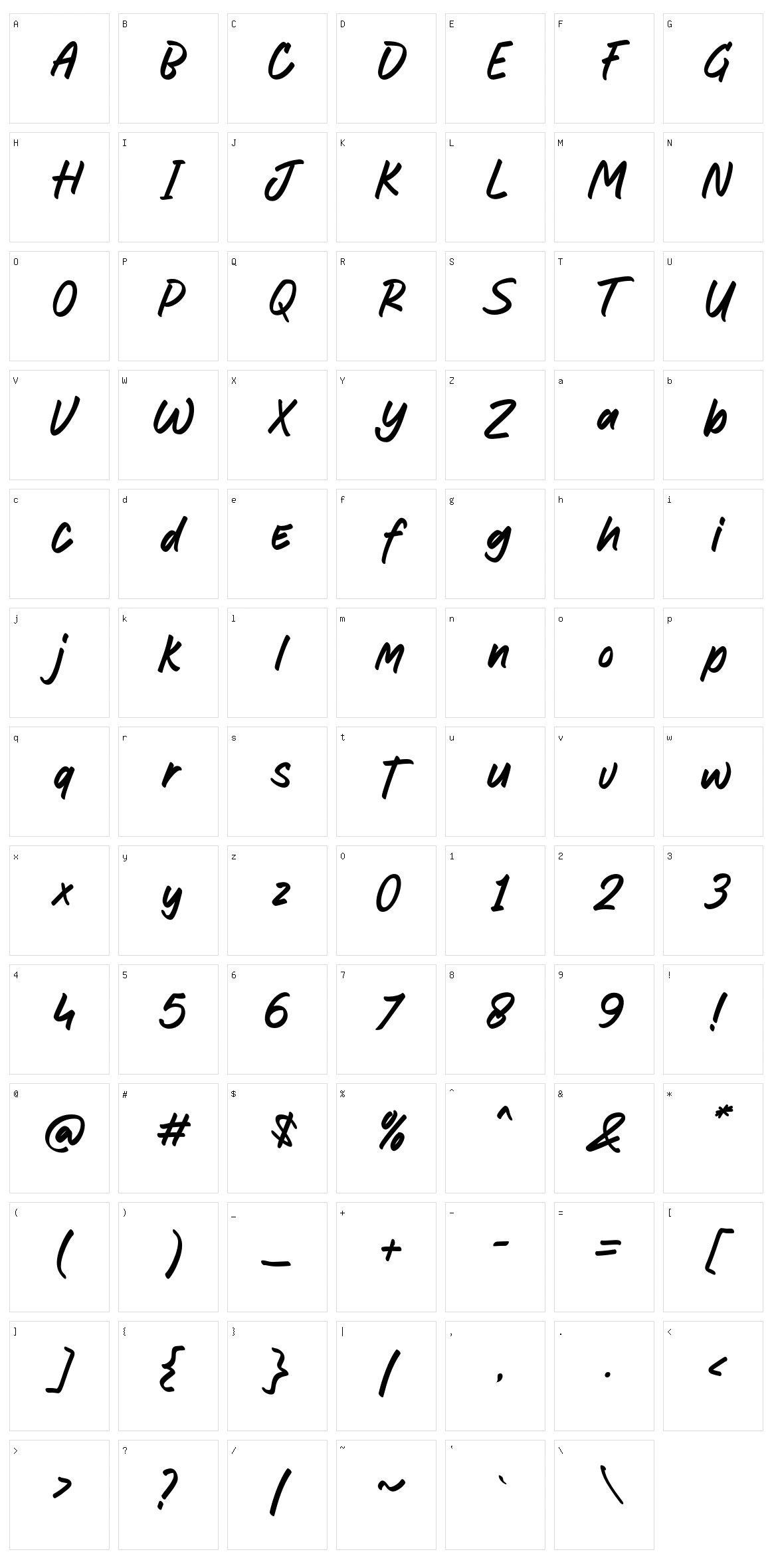 Straight Character Set