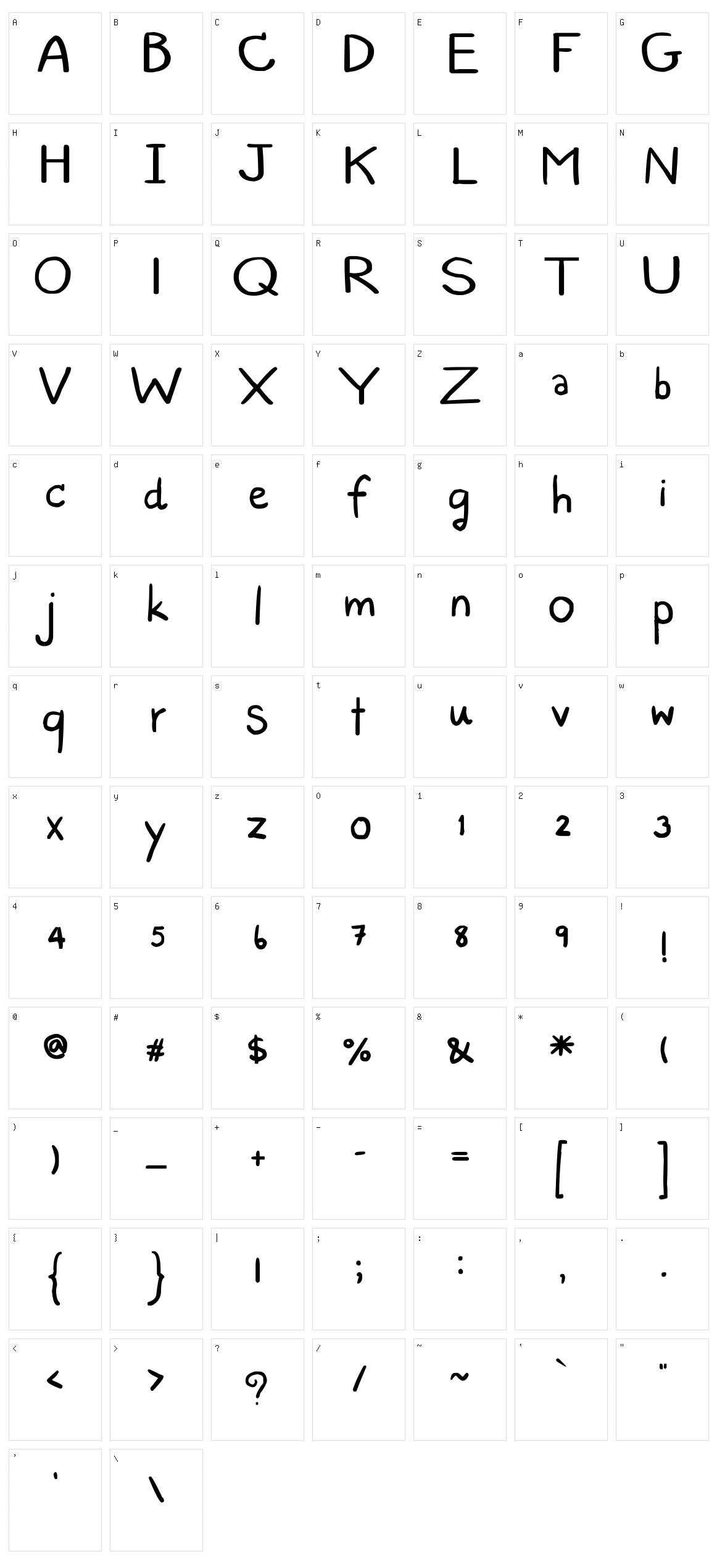 Straight & Narrow Character Set