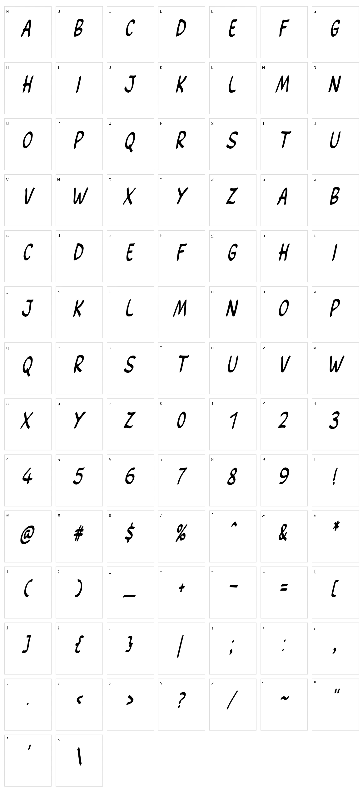 Stream Marker Character Set