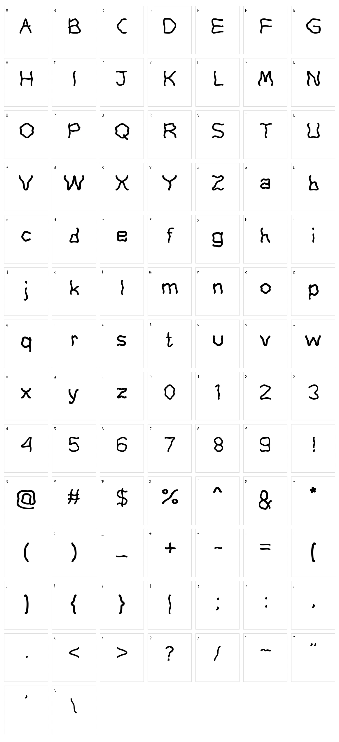 Stretchy Rubber Character Set