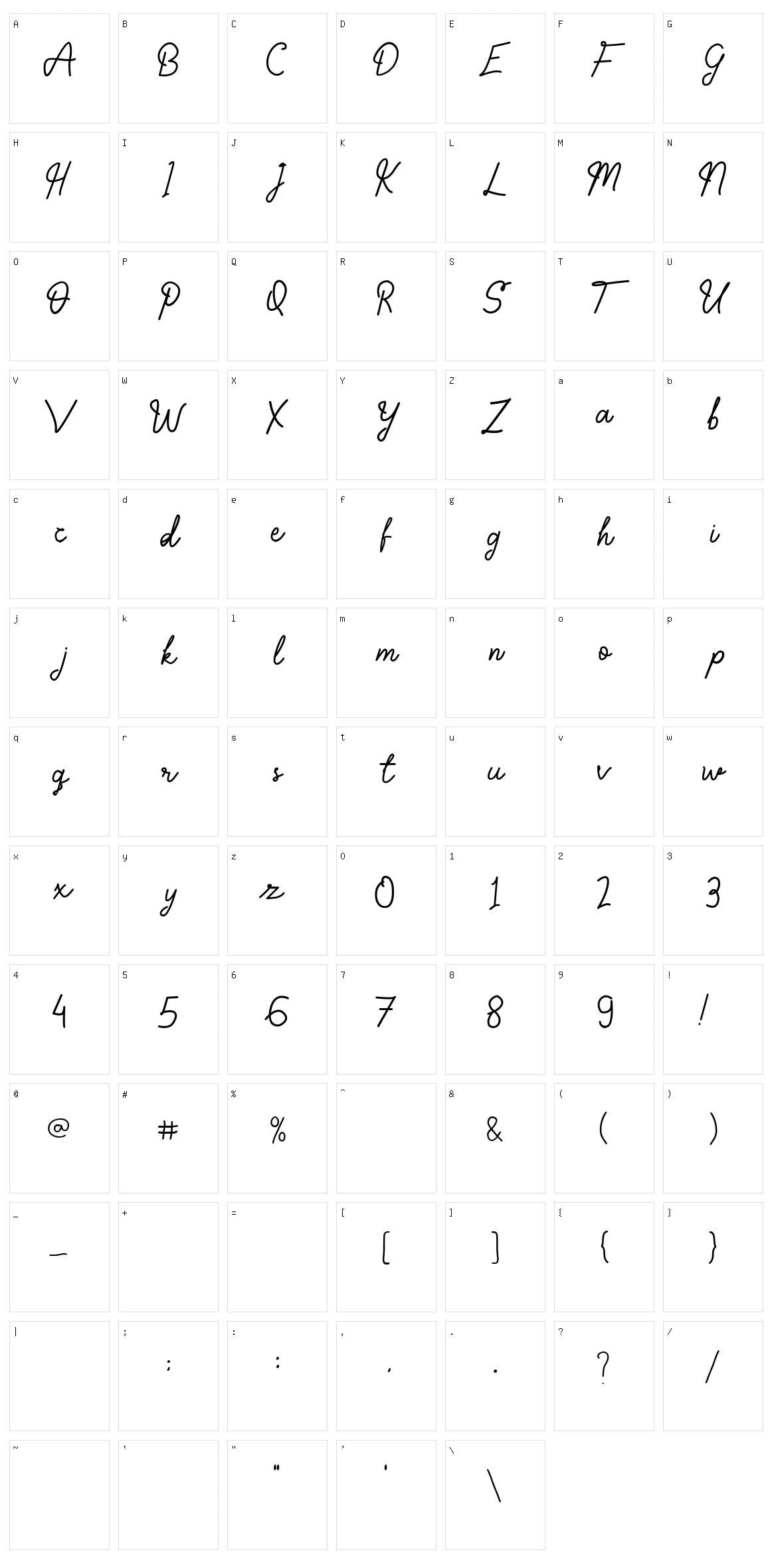 Stretford Character Set