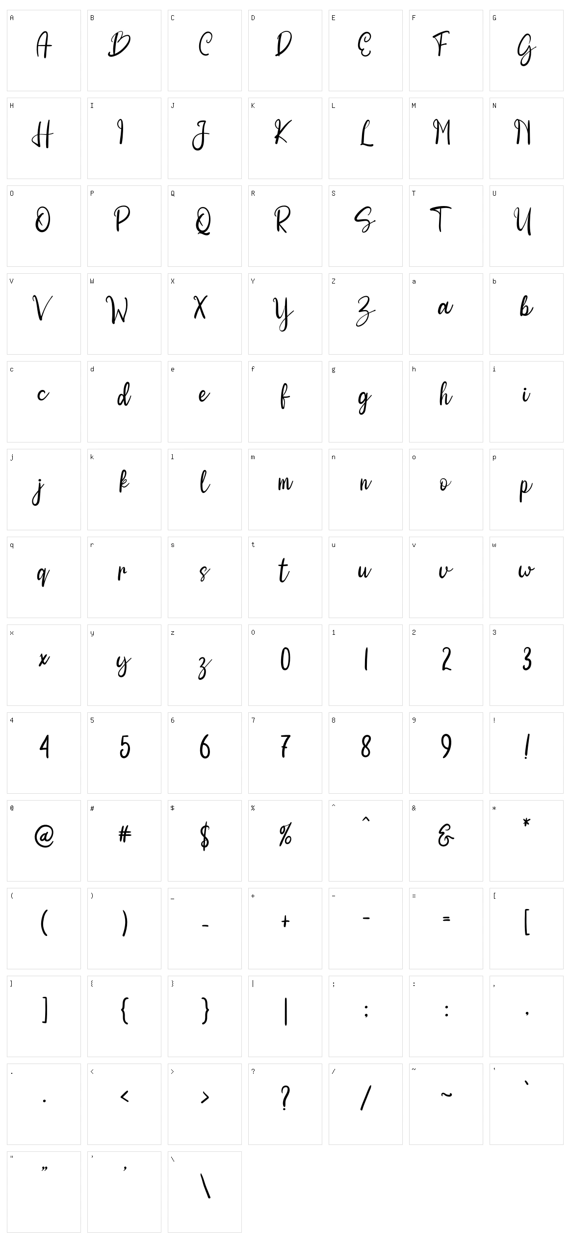 Stright Light Character Set