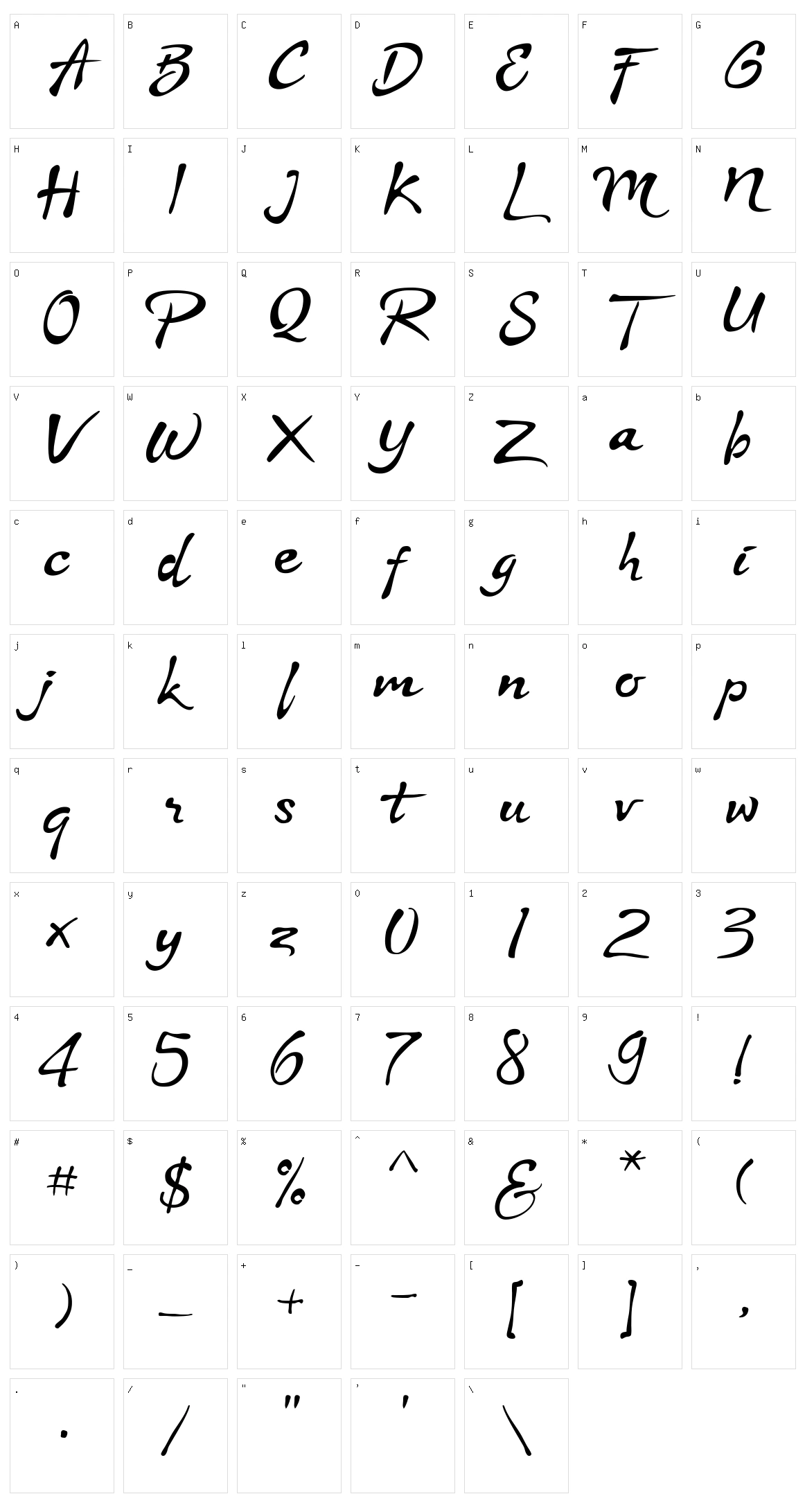Stya Character Set