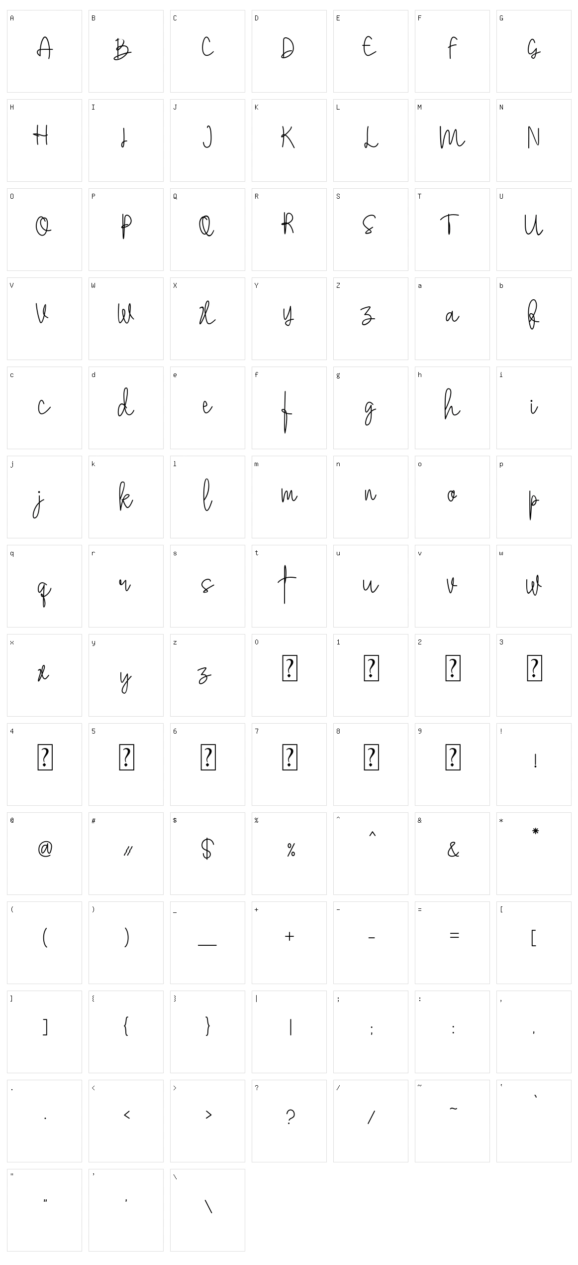 Stylistic Sign Character Set