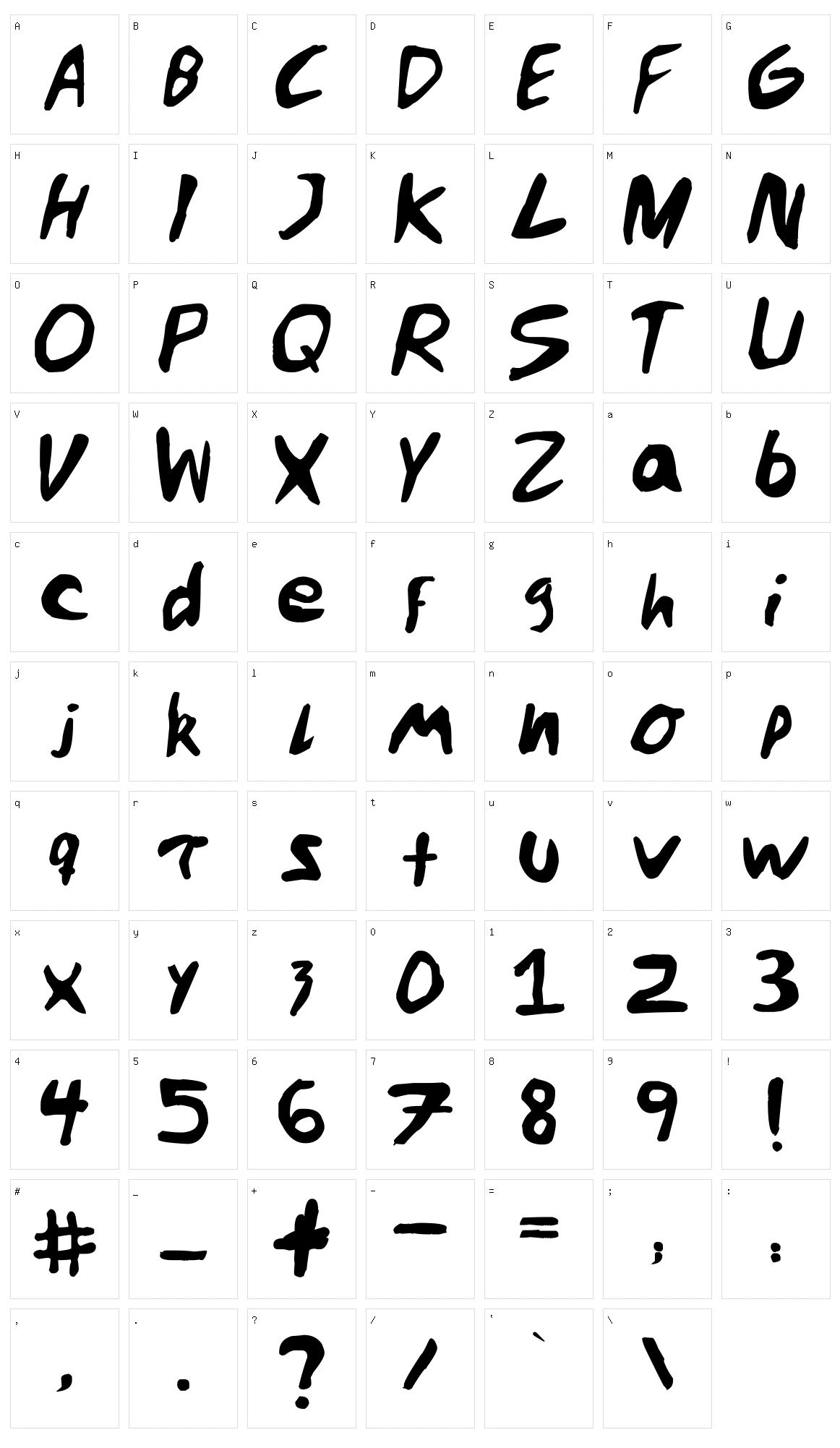 Stylo Character Set