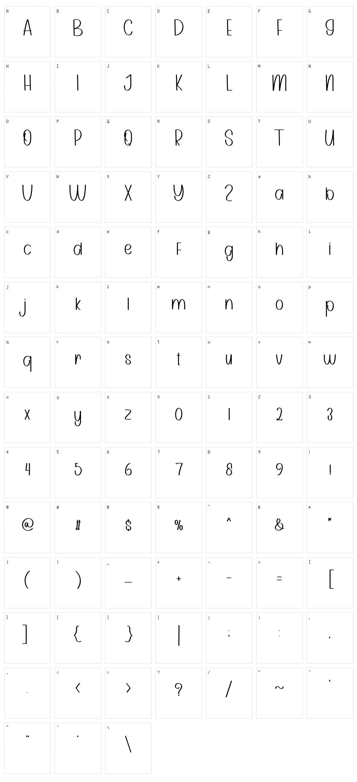 Sublimation Character Set