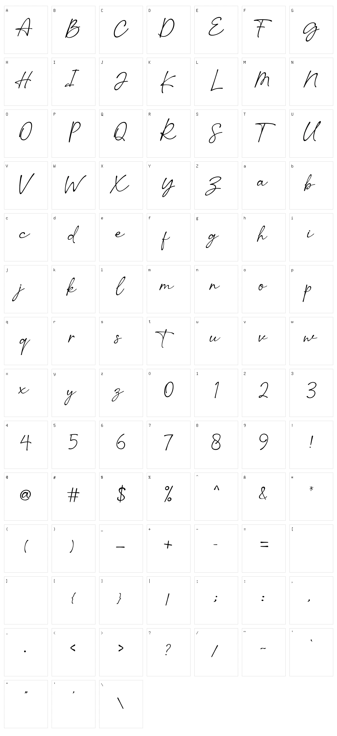 Sucillia Character Set
