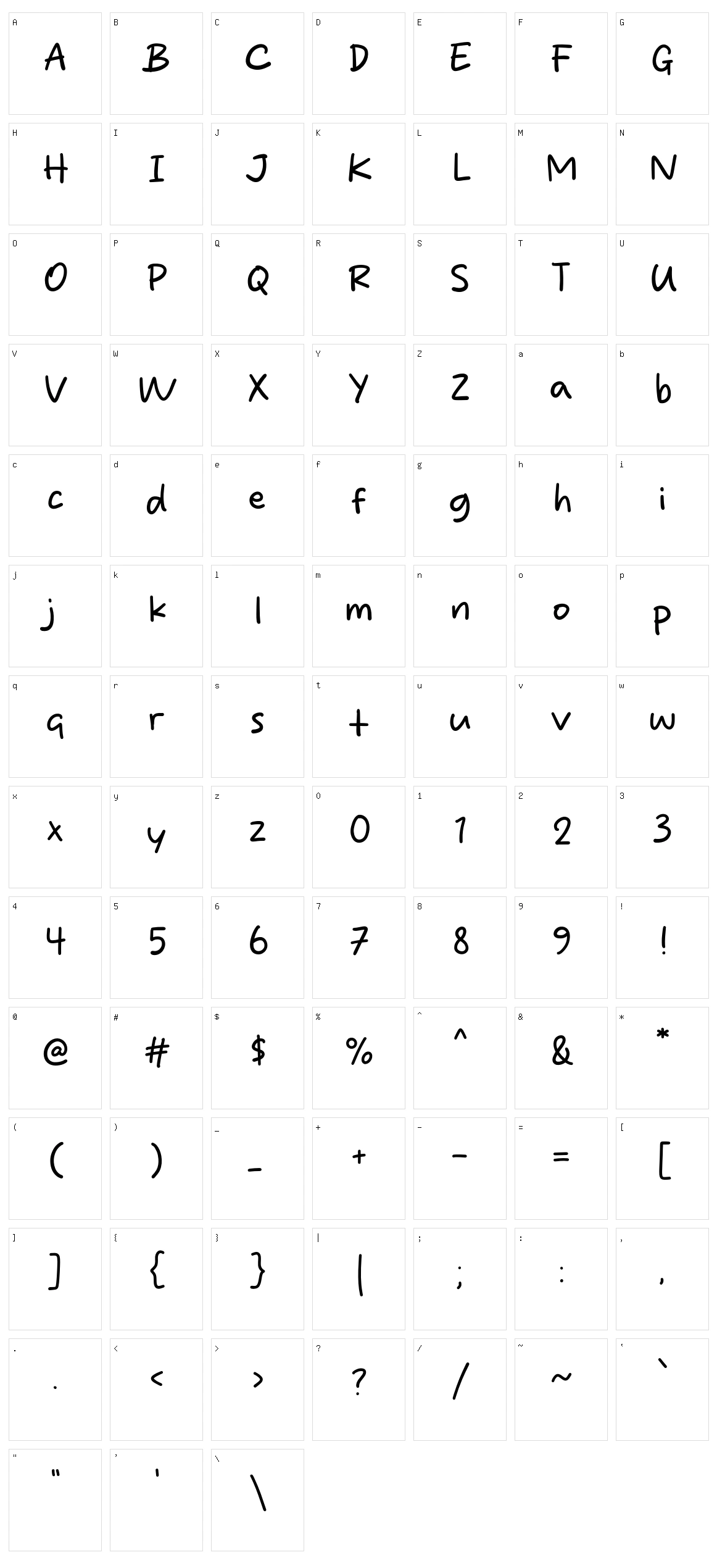 Sugar Handy Character Set