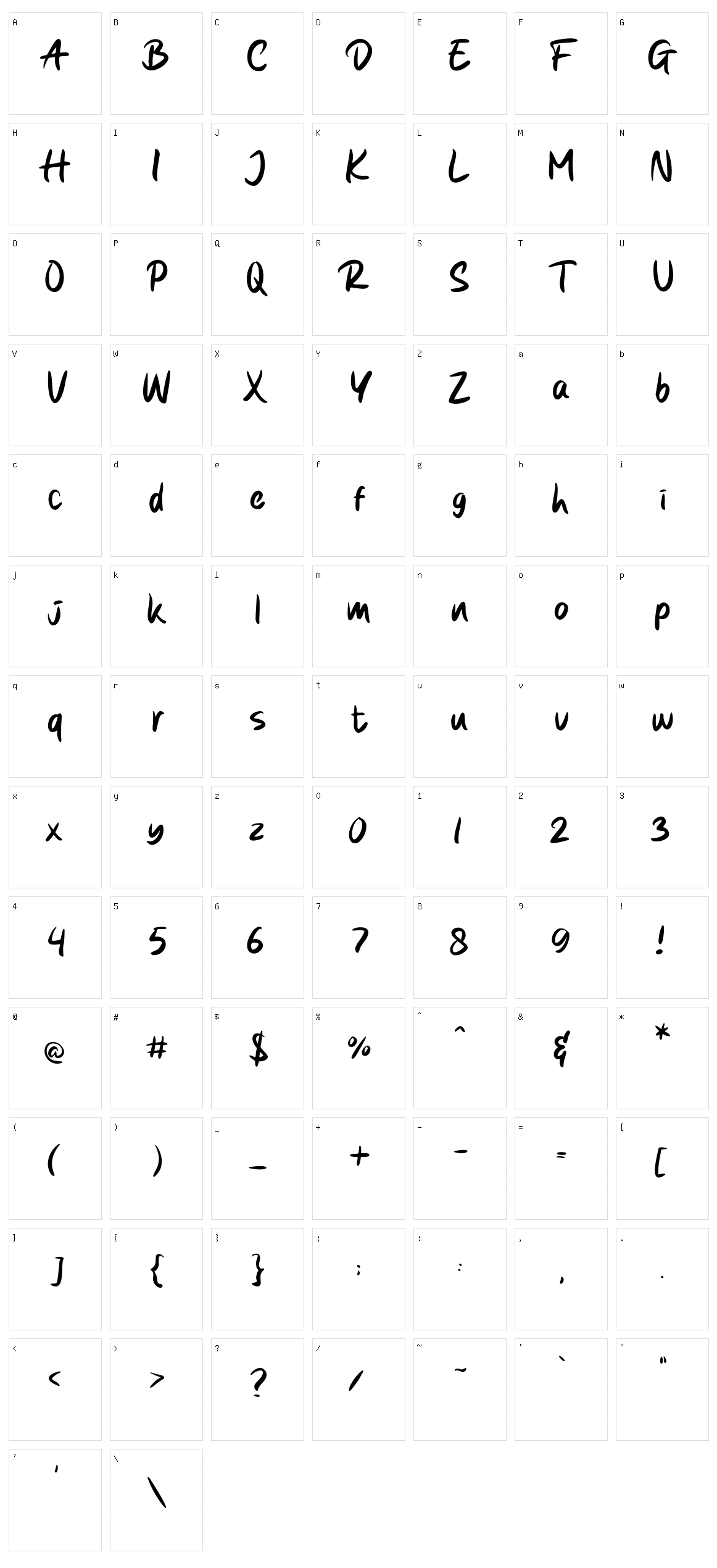 Sugarous Character Set