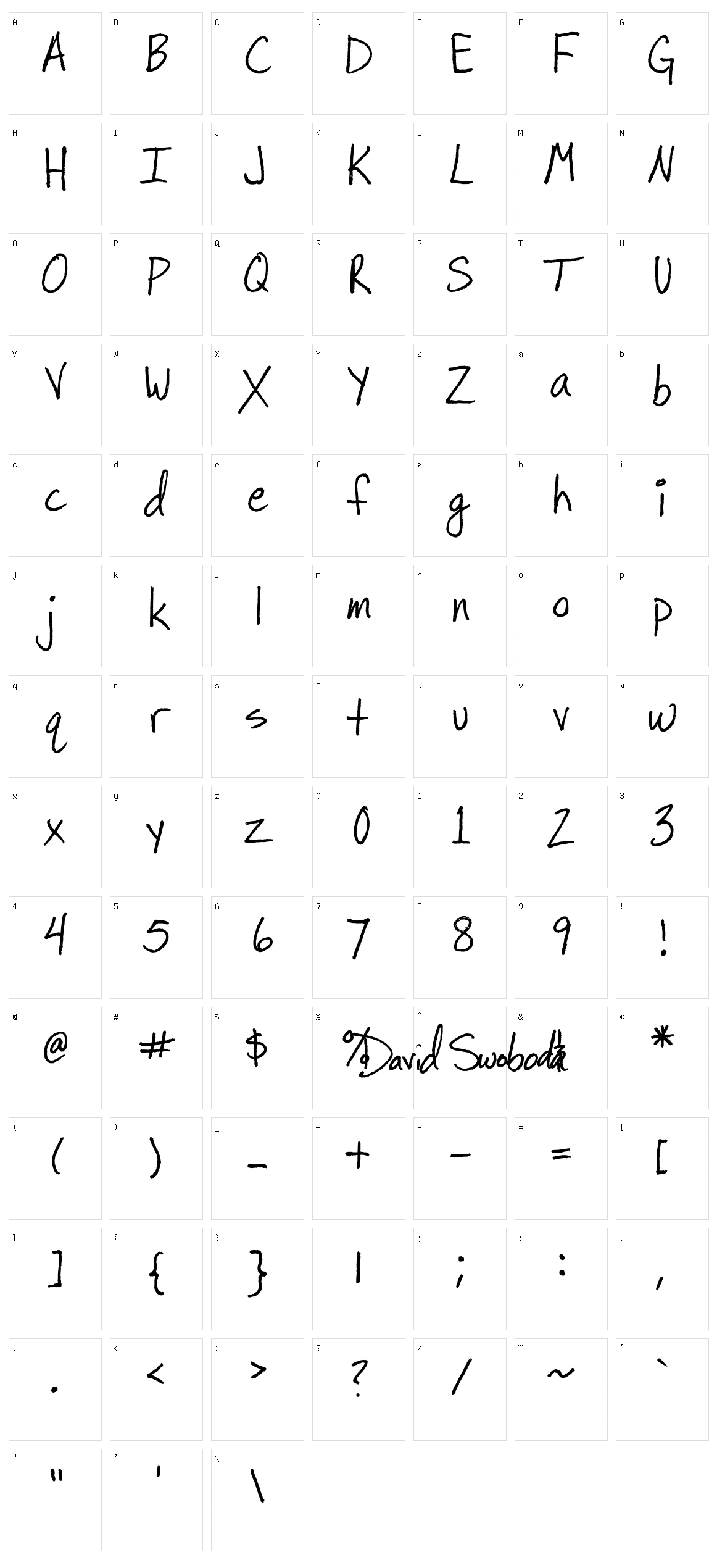 Sugarpie Character Set