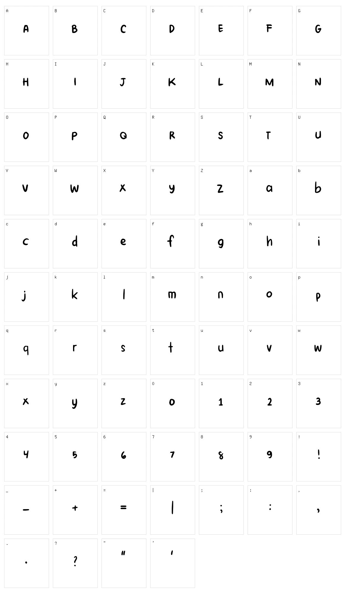 Suiren Character Set