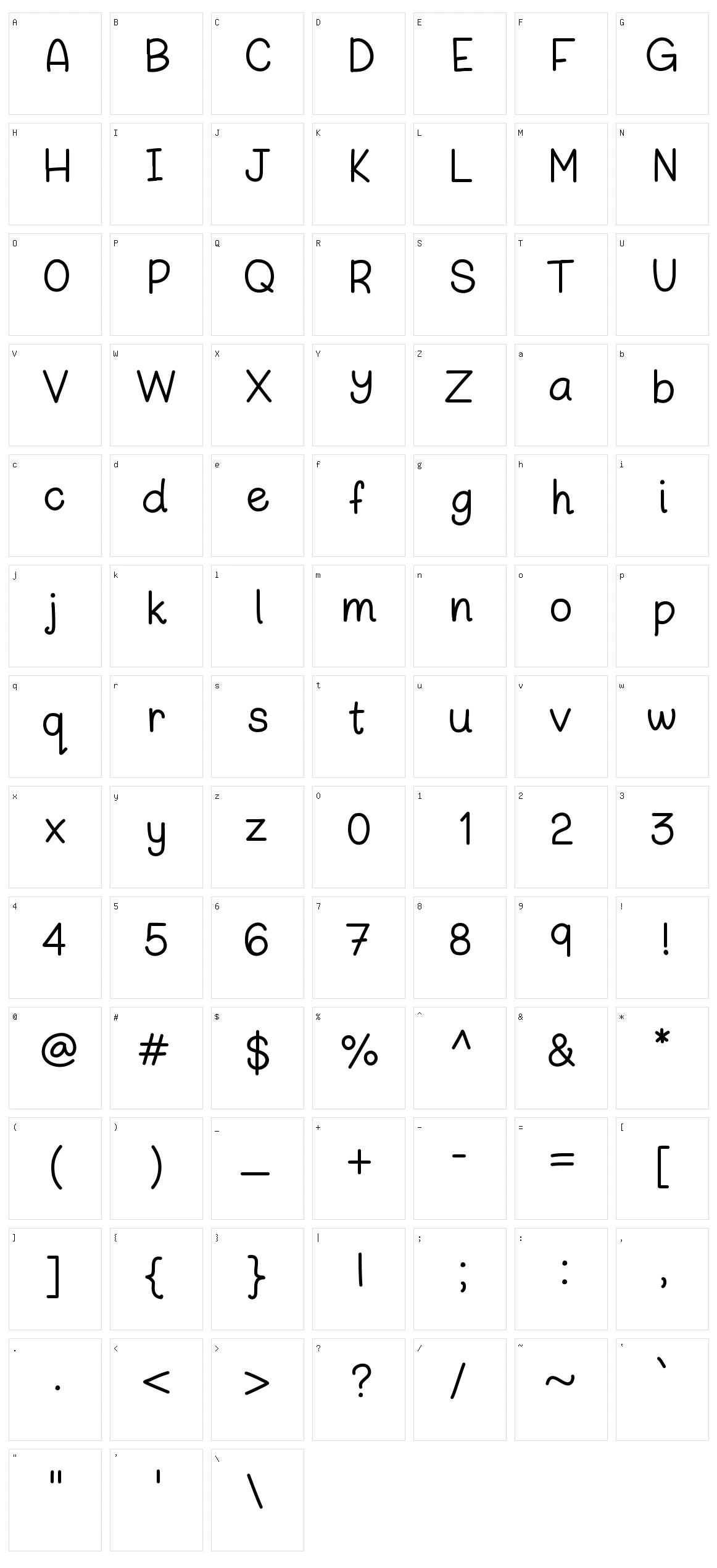 Sulatkamay Character Set