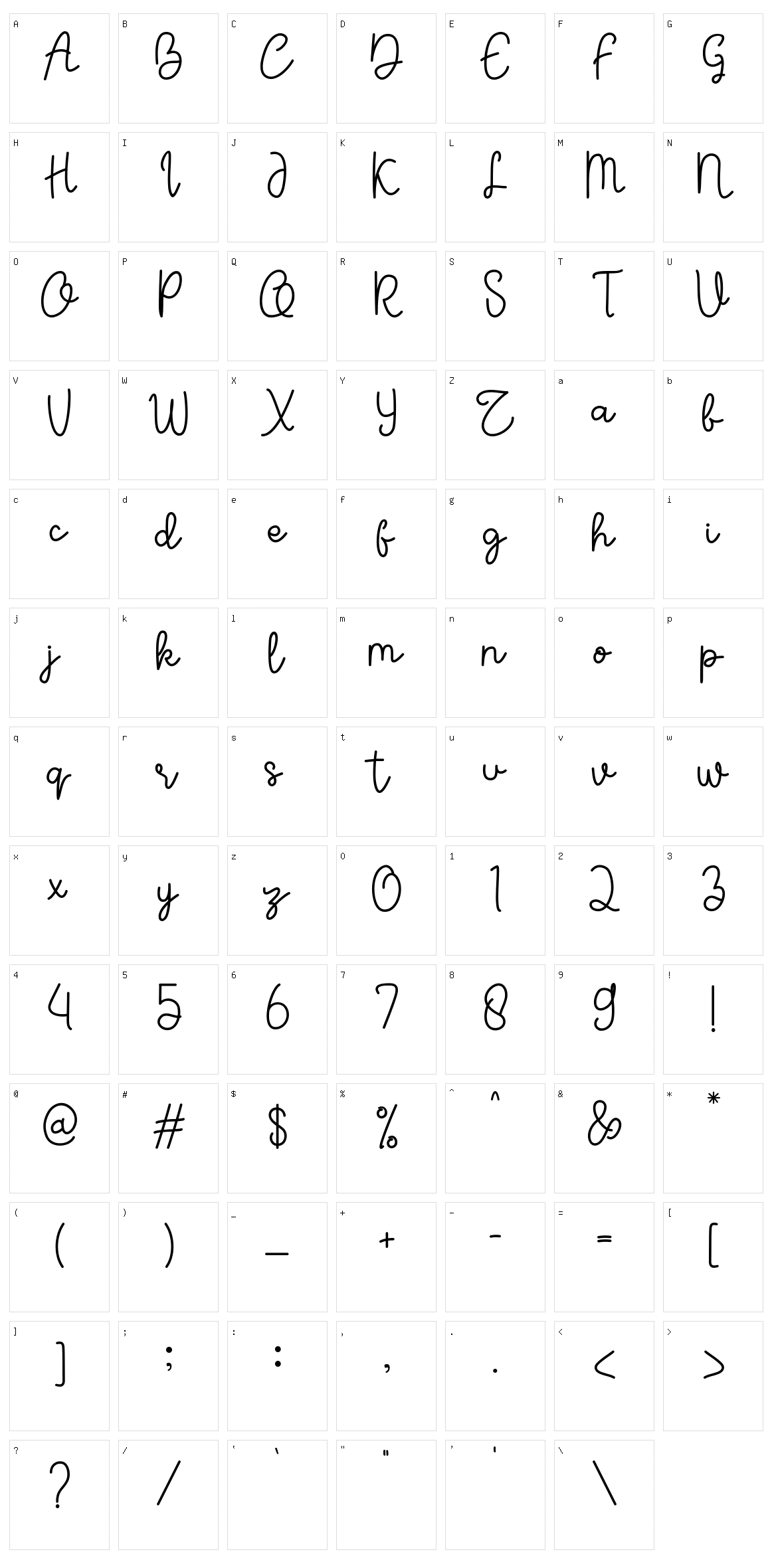 Sumiaty Character Set