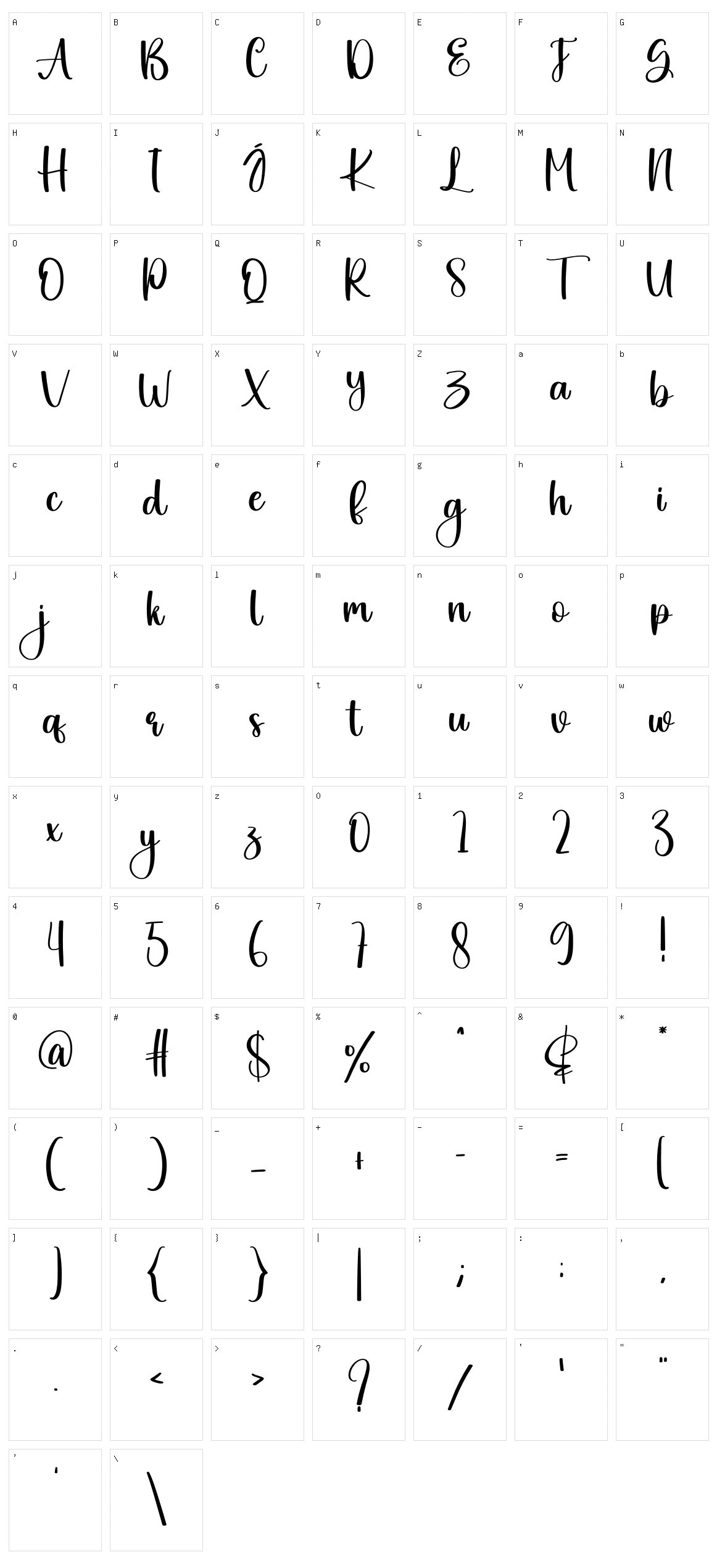 Summary Character Set