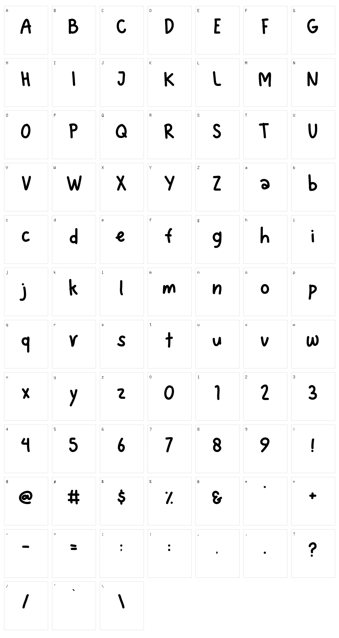 Summer Days Character Set