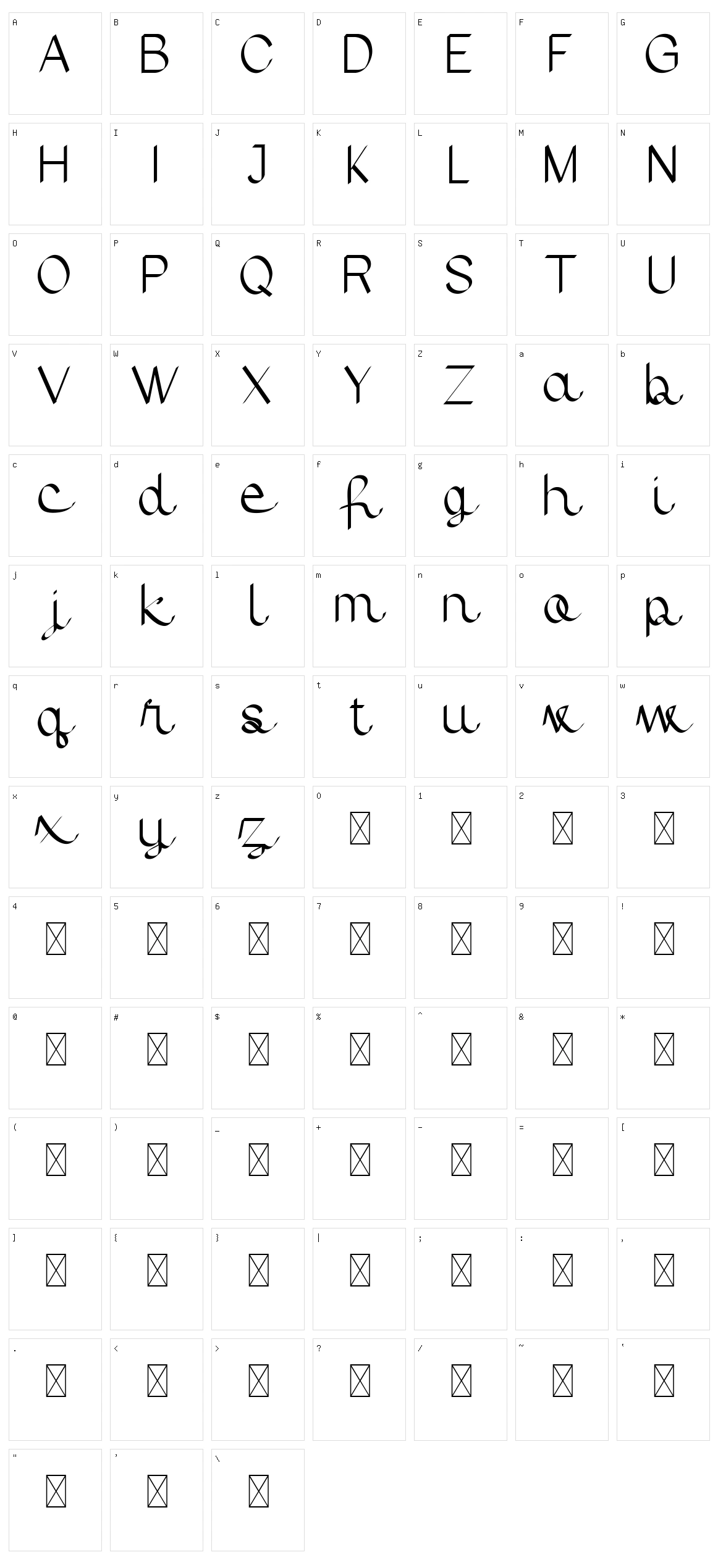 Sunday Character Set