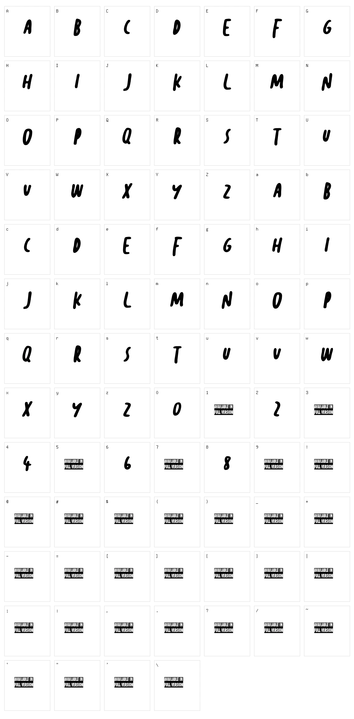 Sunday Morning Character Set