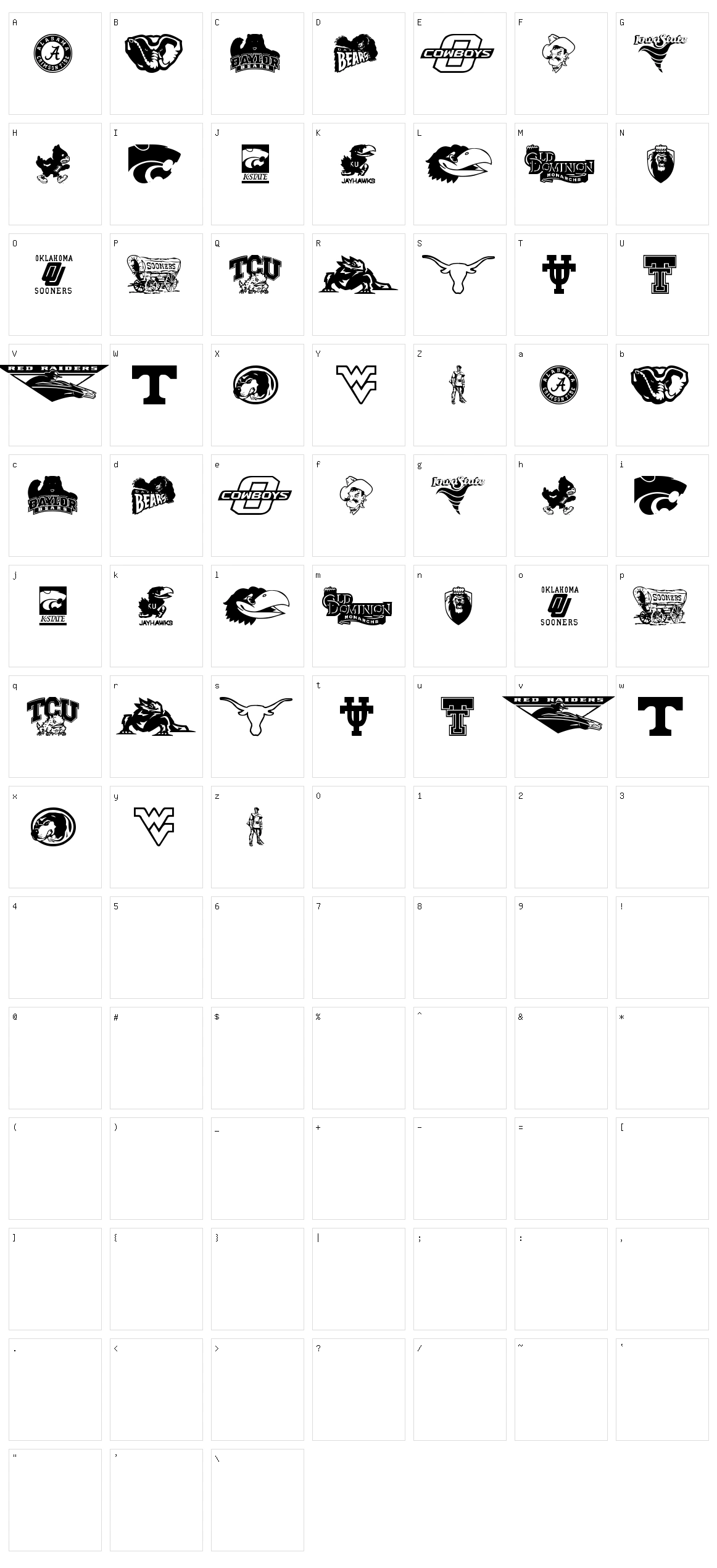 Big-12 Character Set