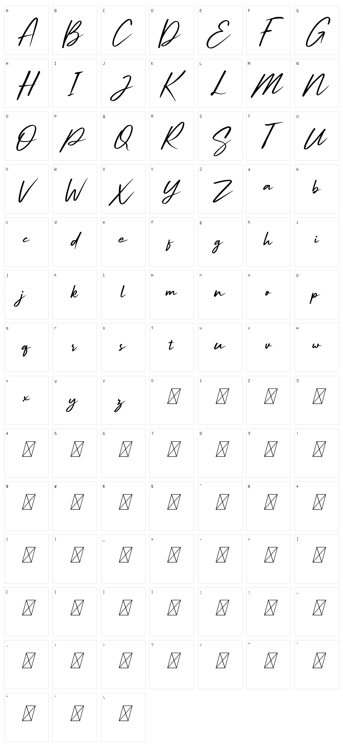 Sundey Character Set