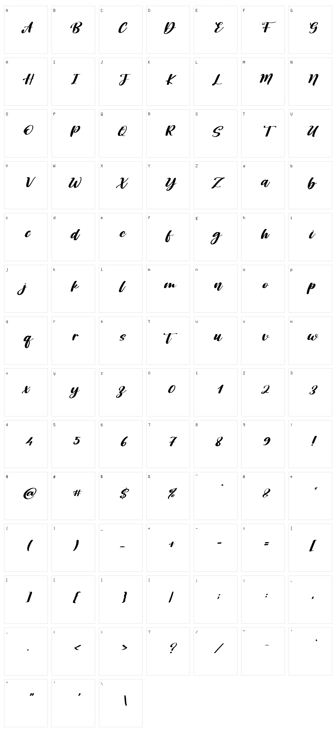 Sunnday Character Set