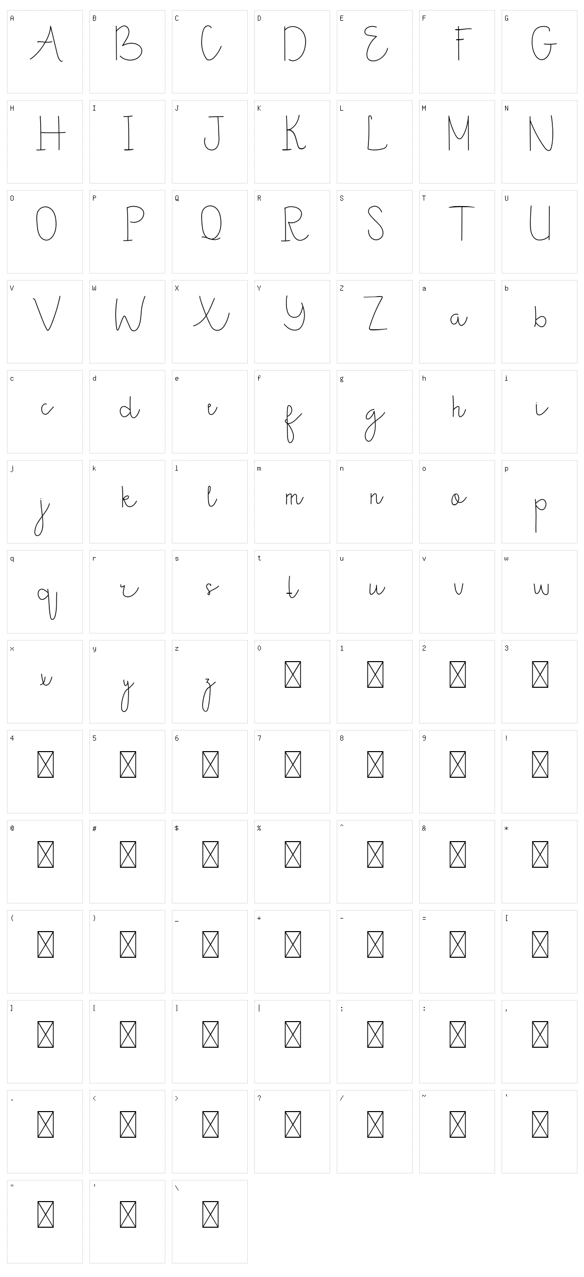 Sunny November Character Set