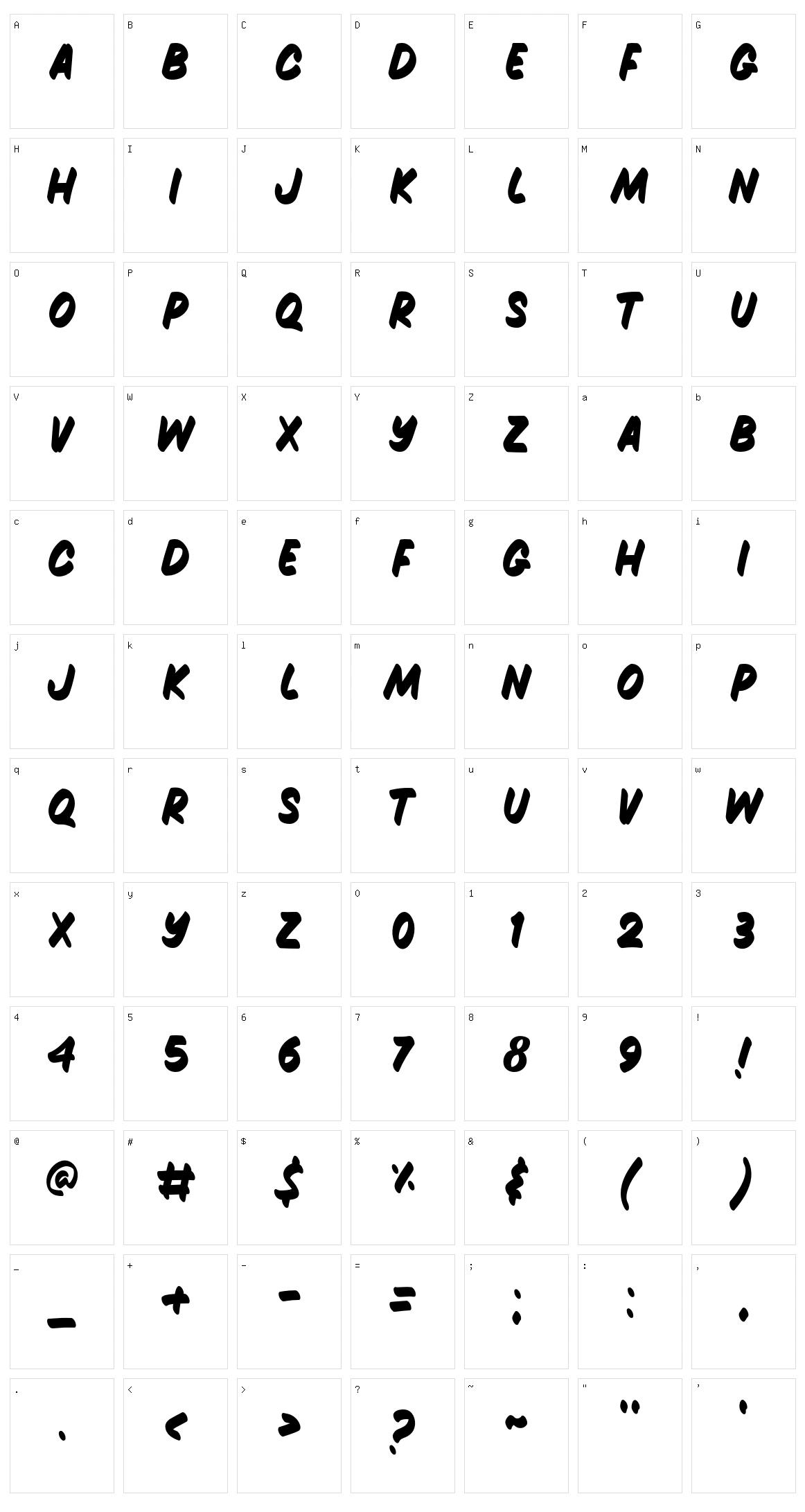 Super Brush Character Set