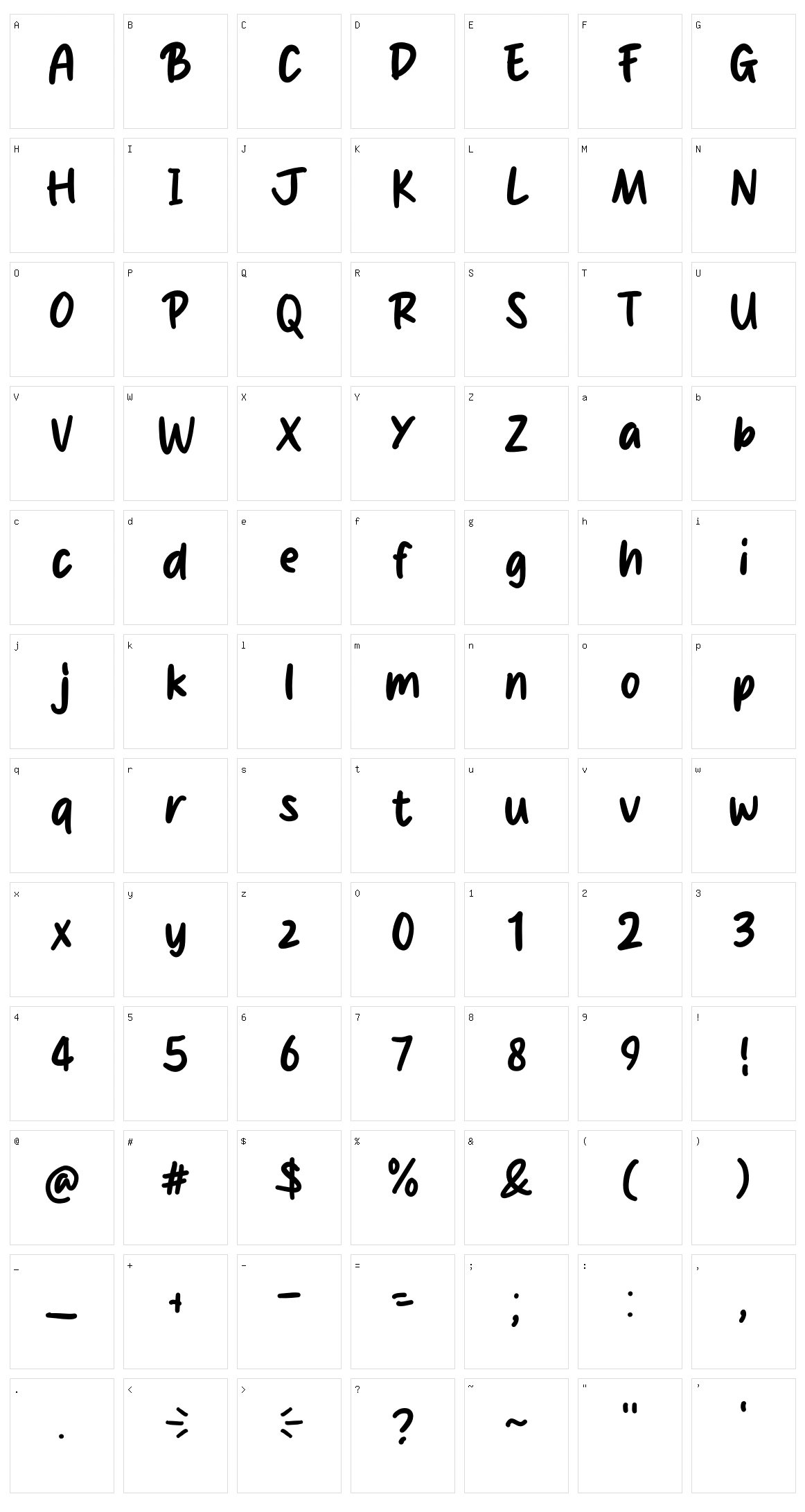 Supfun Character Set