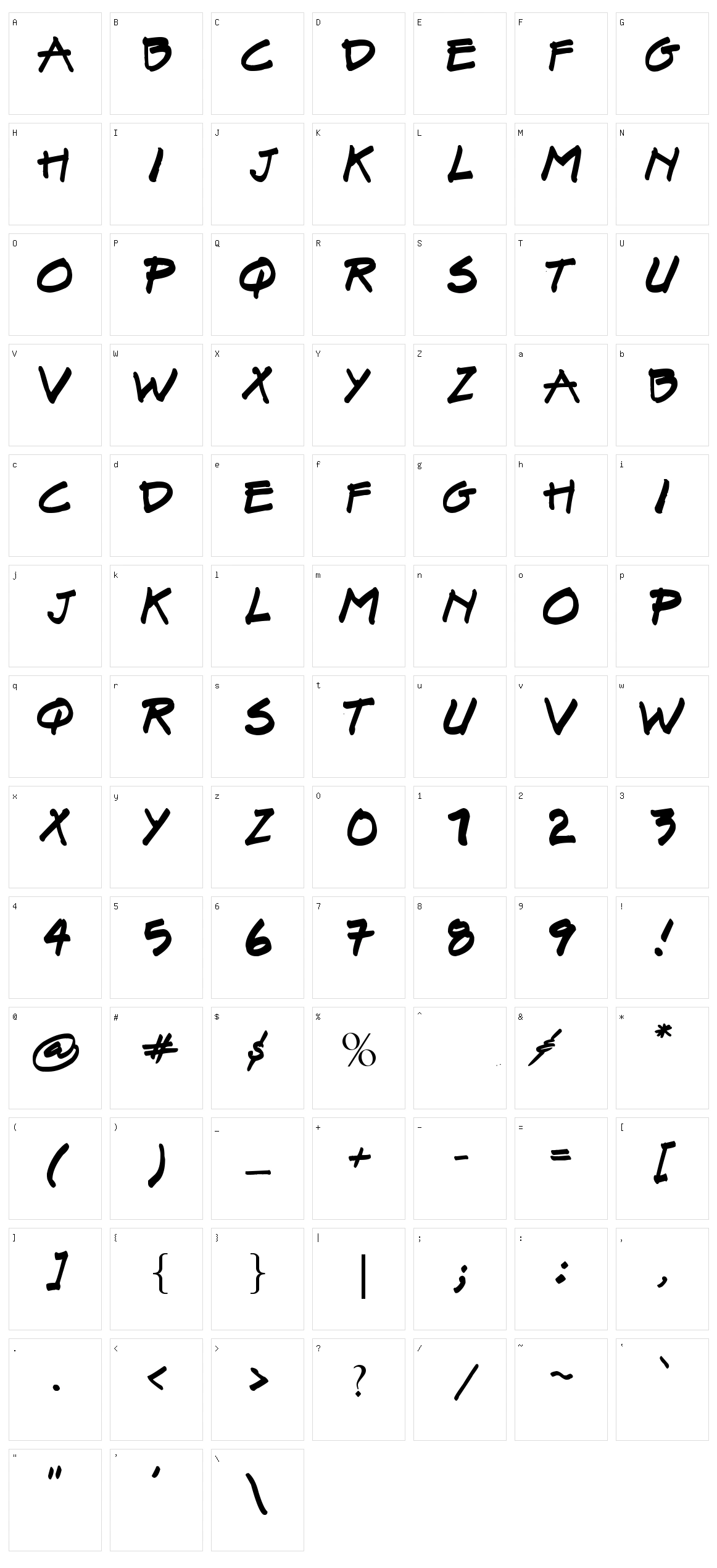 Suriel Character Set