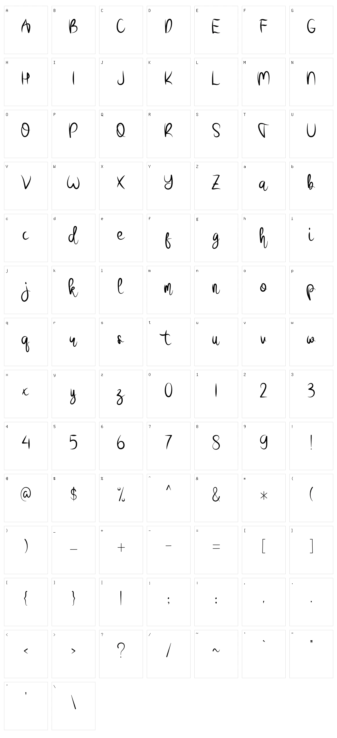 Swan Character Set