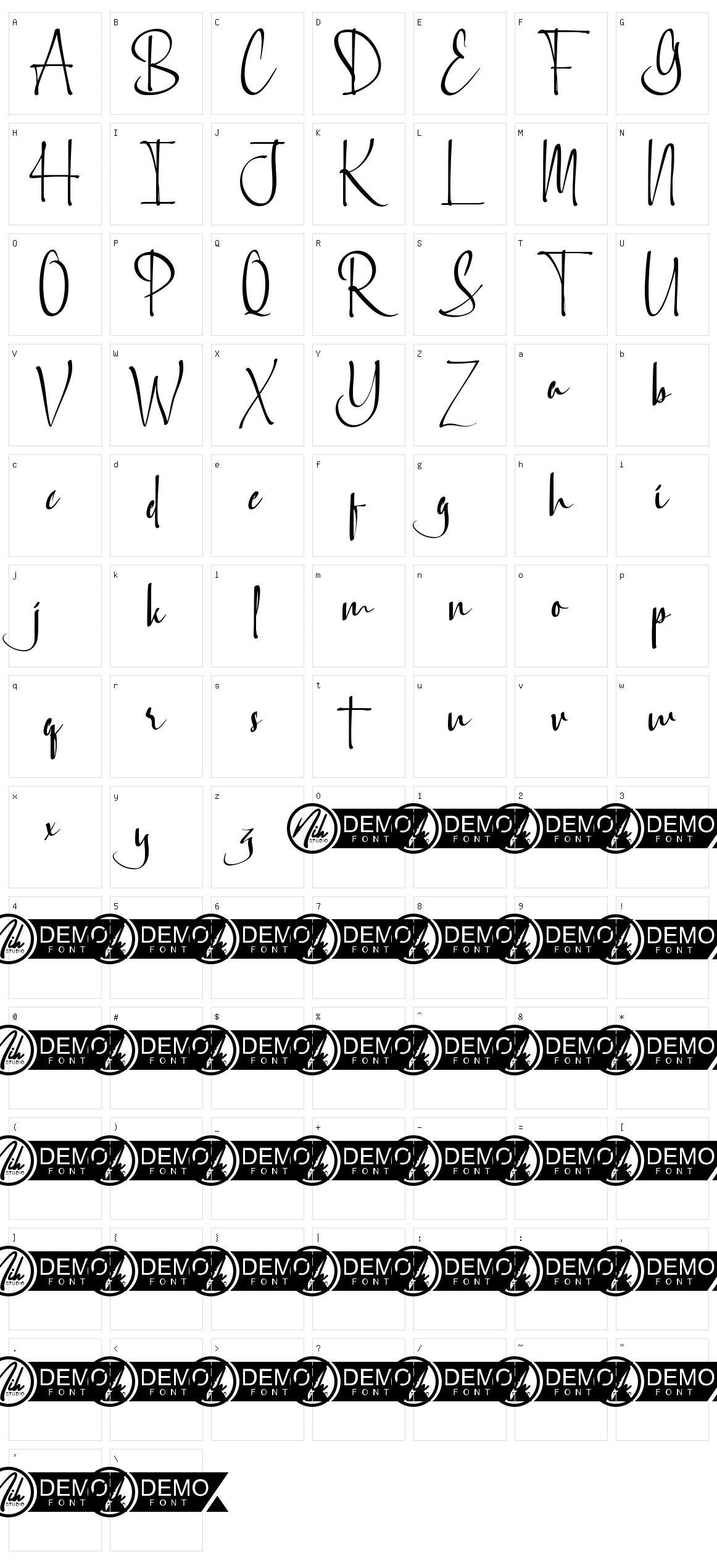 Swan White Character Set