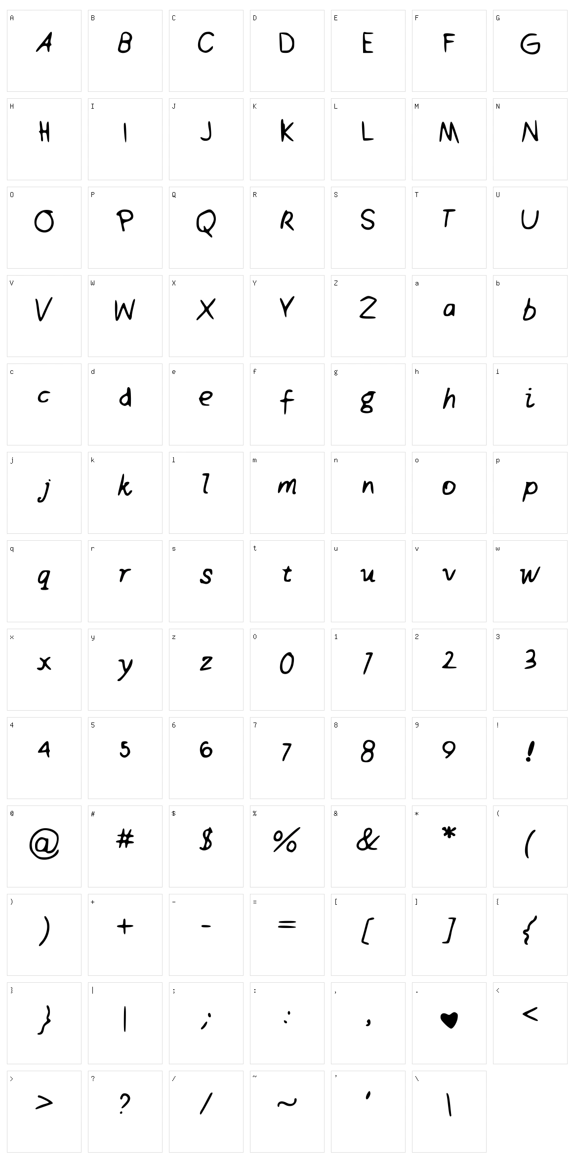 Sweet Honey Character Set