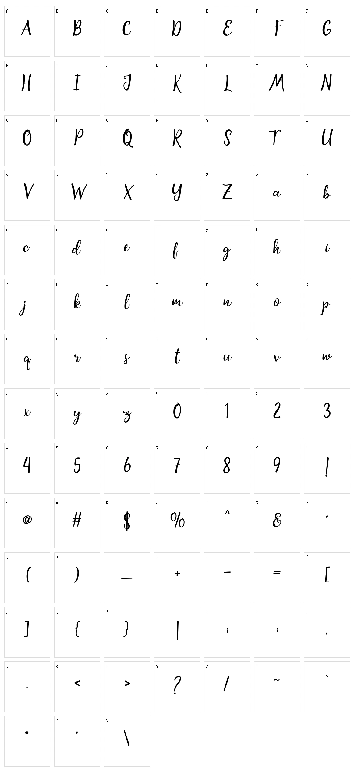 Sweet Whisper Character Set