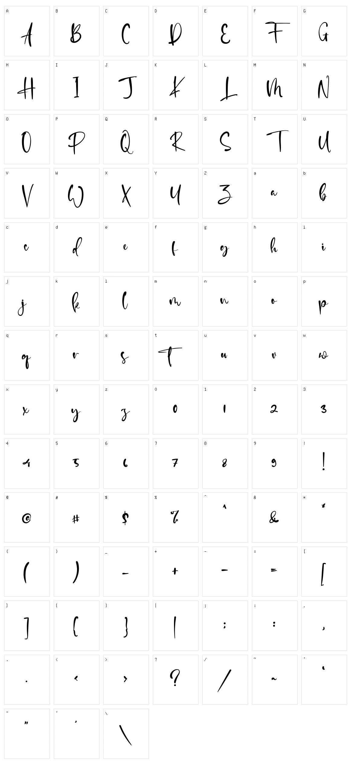 Sweetchild Character Set