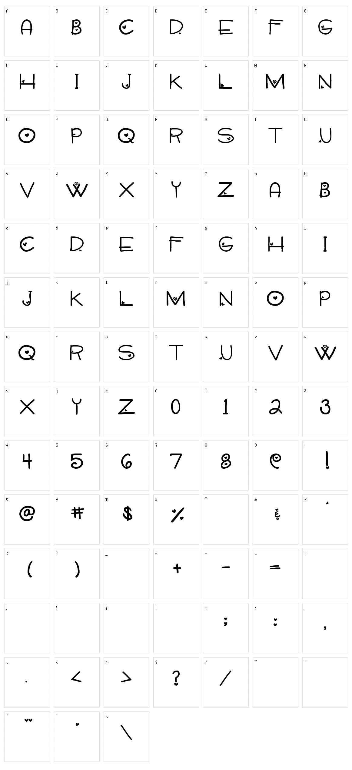 Sweetie Hand Character Set